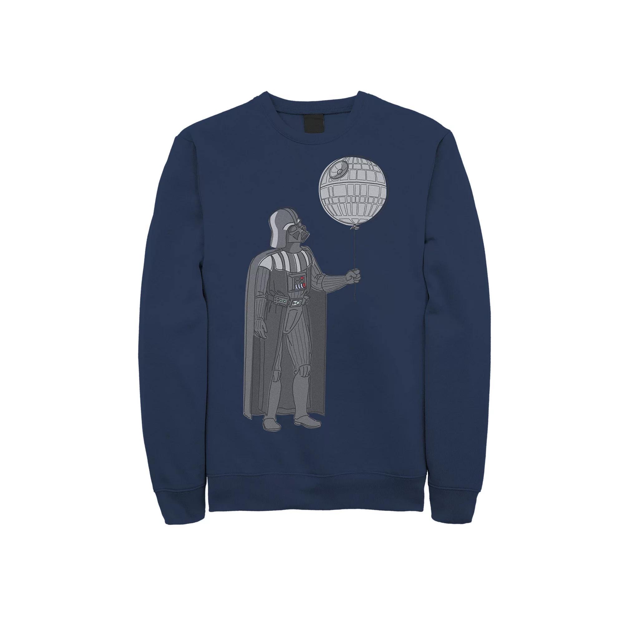 Men's Star Wars Darth Vader Death Star Balloon Sweatshirt, Size: Small, Blue Product Image