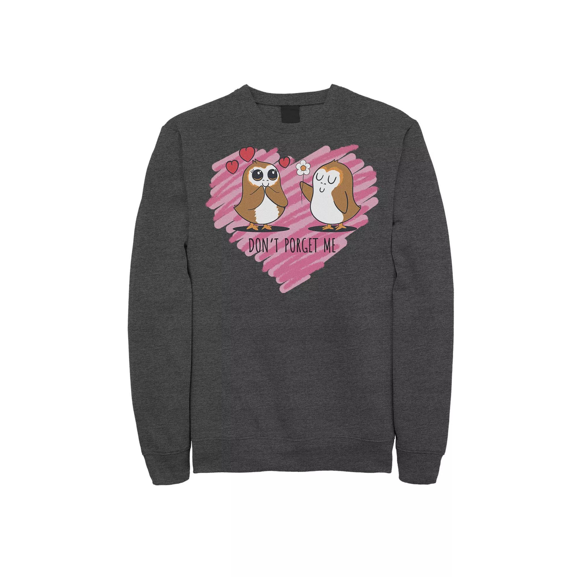 Men's Star Wars Valentines Don't Porget Sketch Heart Sweatshirt,  Product Image