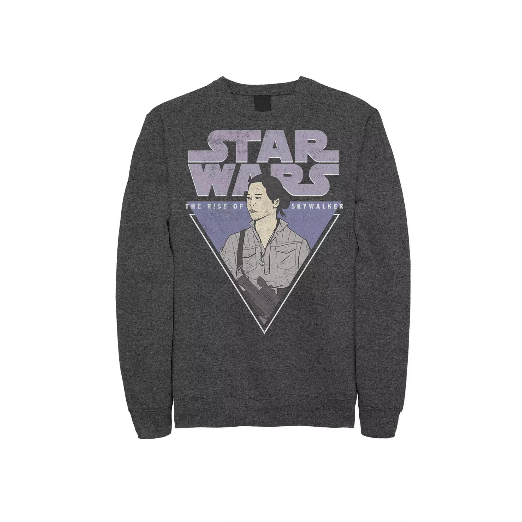 Men's Star Wars The Rise Of Skywalker Rose Triangle Portrait Sweatshirt, Size: XL, Grey Heather Product Image