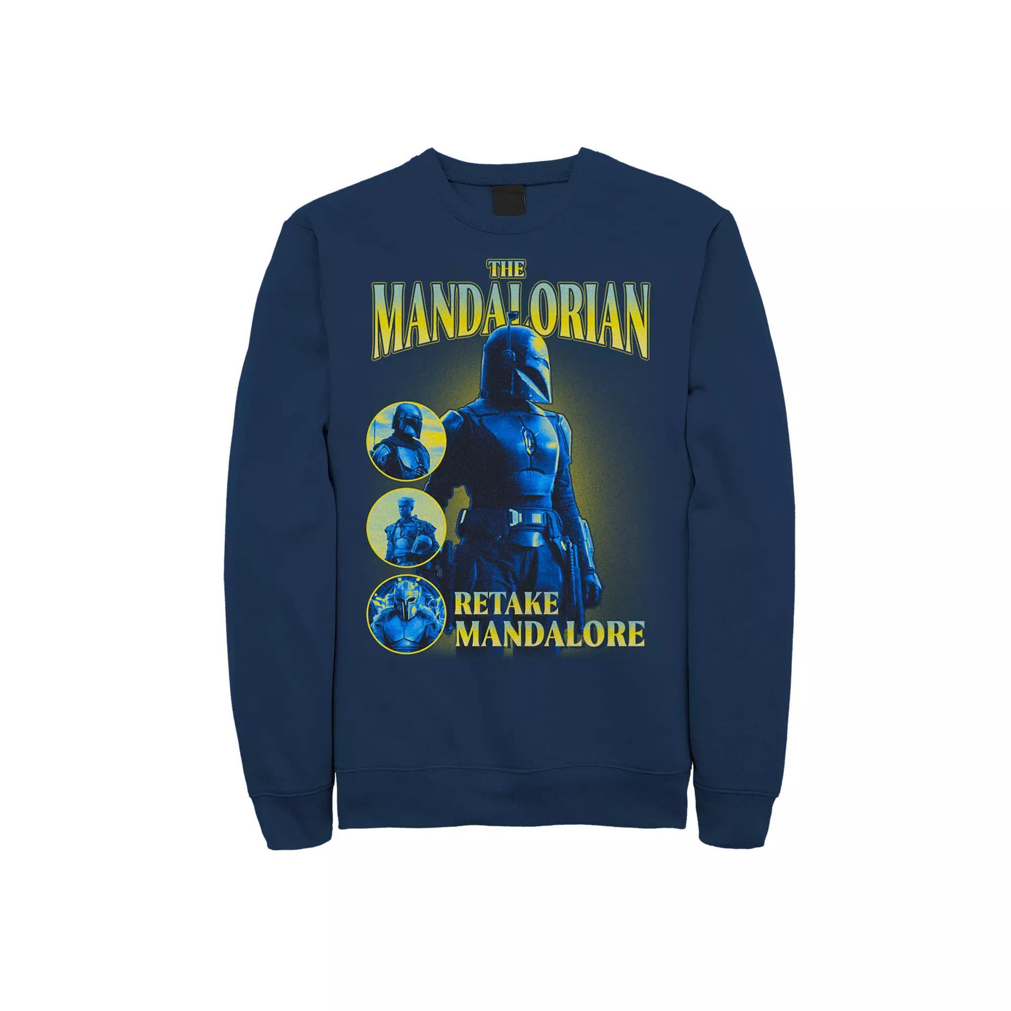 Men's Jurassic Park All White Spray Paint Stencil Movie Logo Graphic Sweatshirt,  Product Image