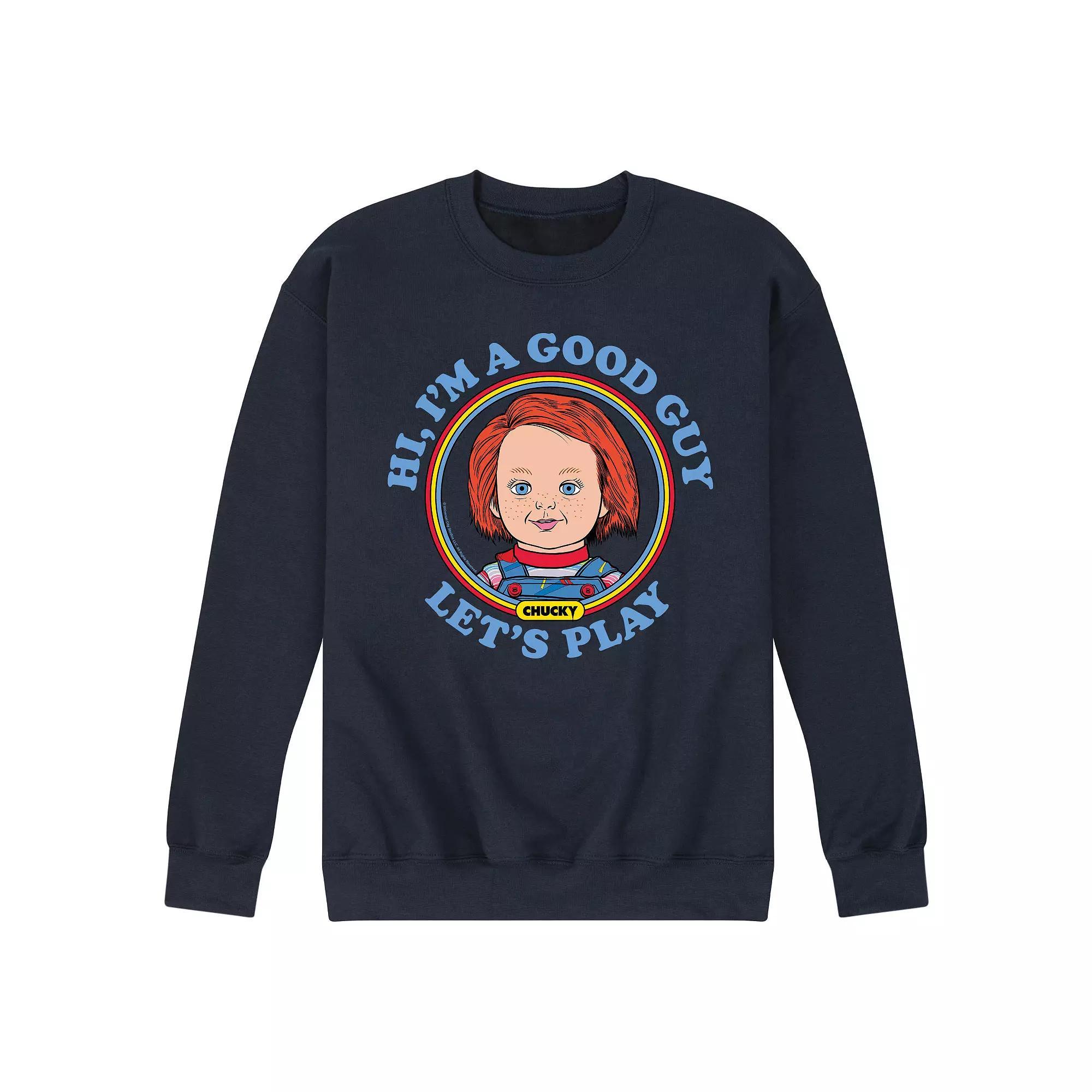 Men's Chucky Let's Play Fleece Sweatshirt, Size: XL, Blue Product Image