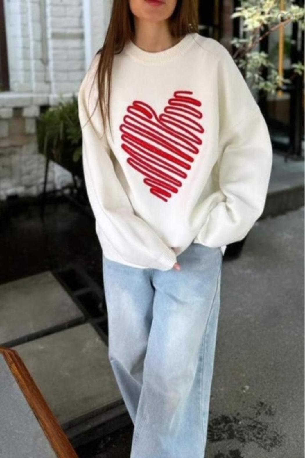 Red Heart Sweater Product Image