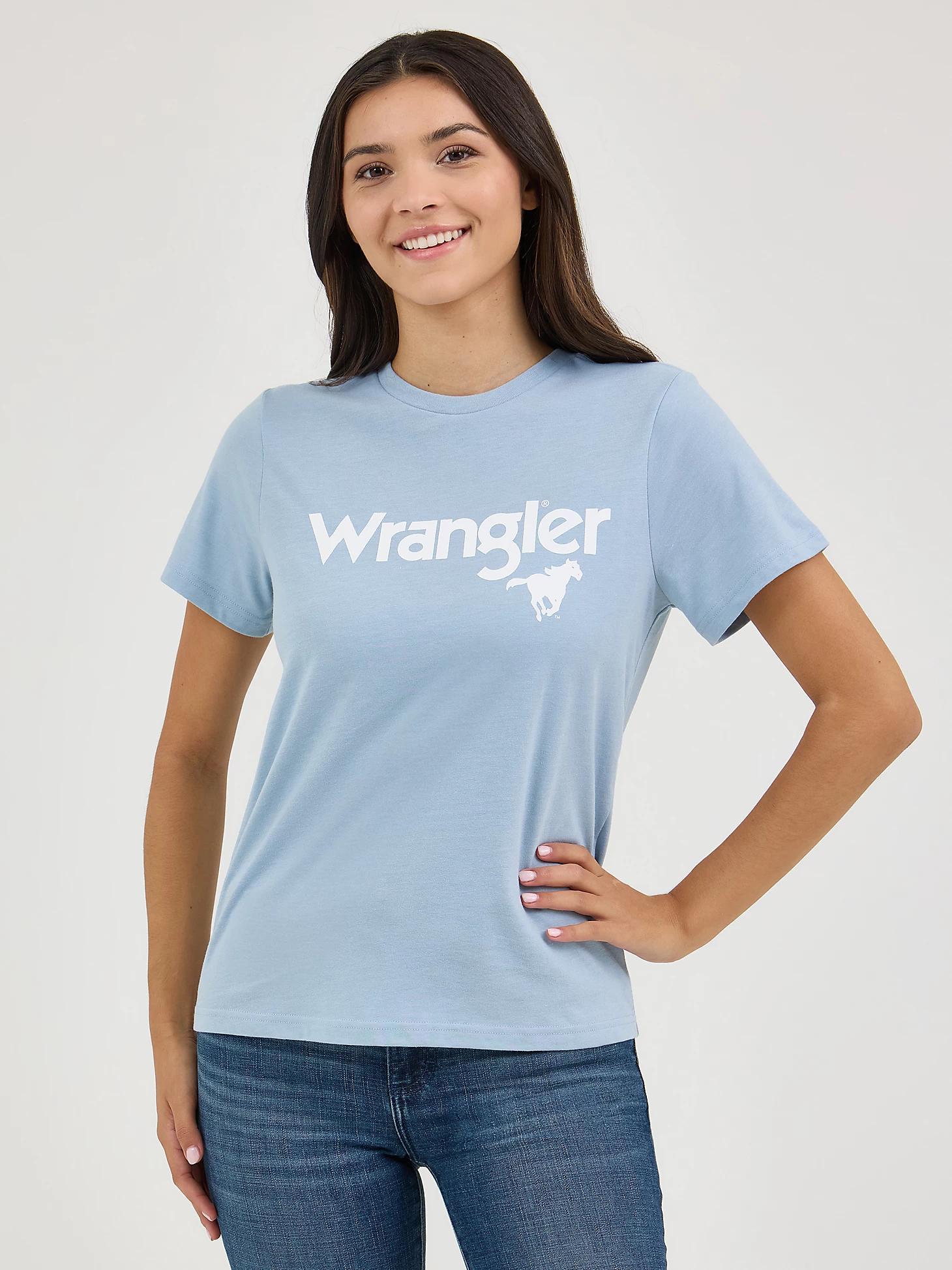 Women's Wrangler Kabel Logo Reg Fit Tee in Dusty Product Image