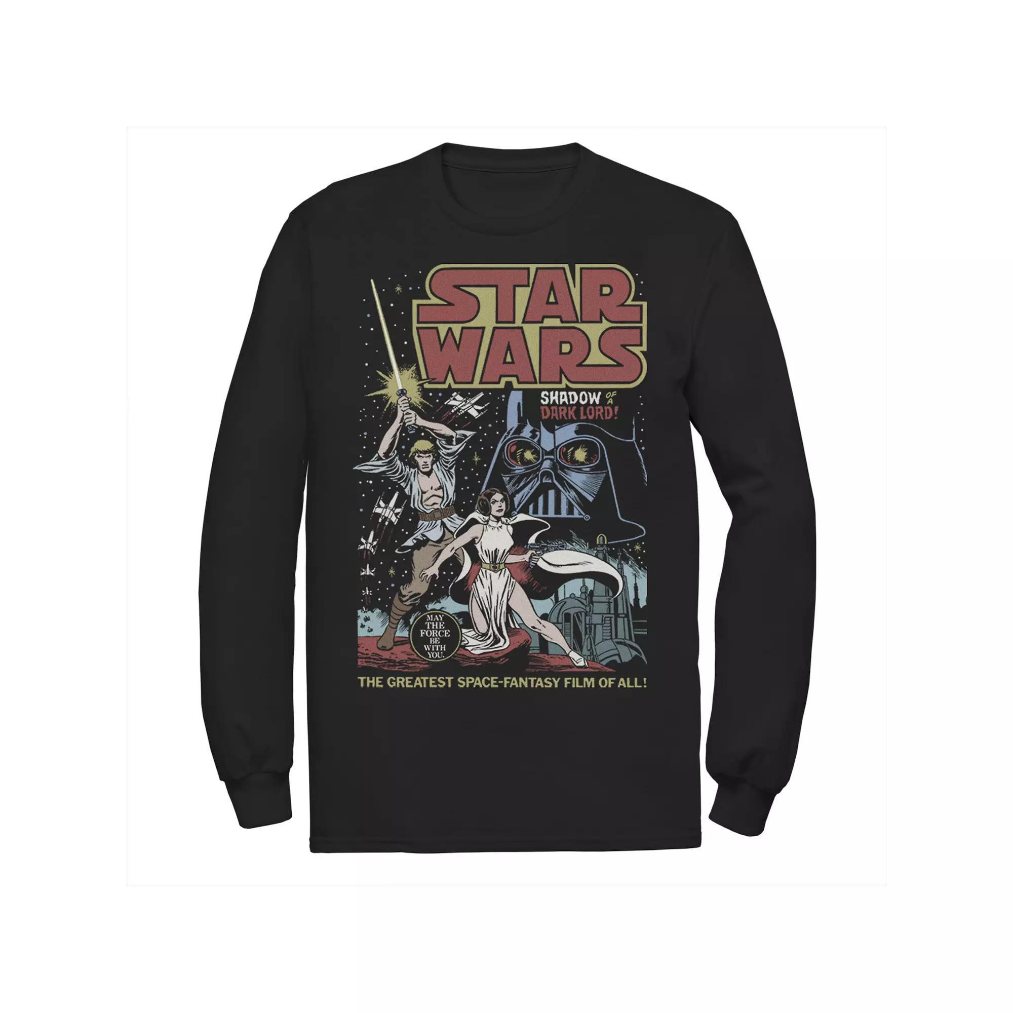Men's Star Wars Shadow Of A Dark Lord Poster Long Sleeve Graphic Tee,  Product Image