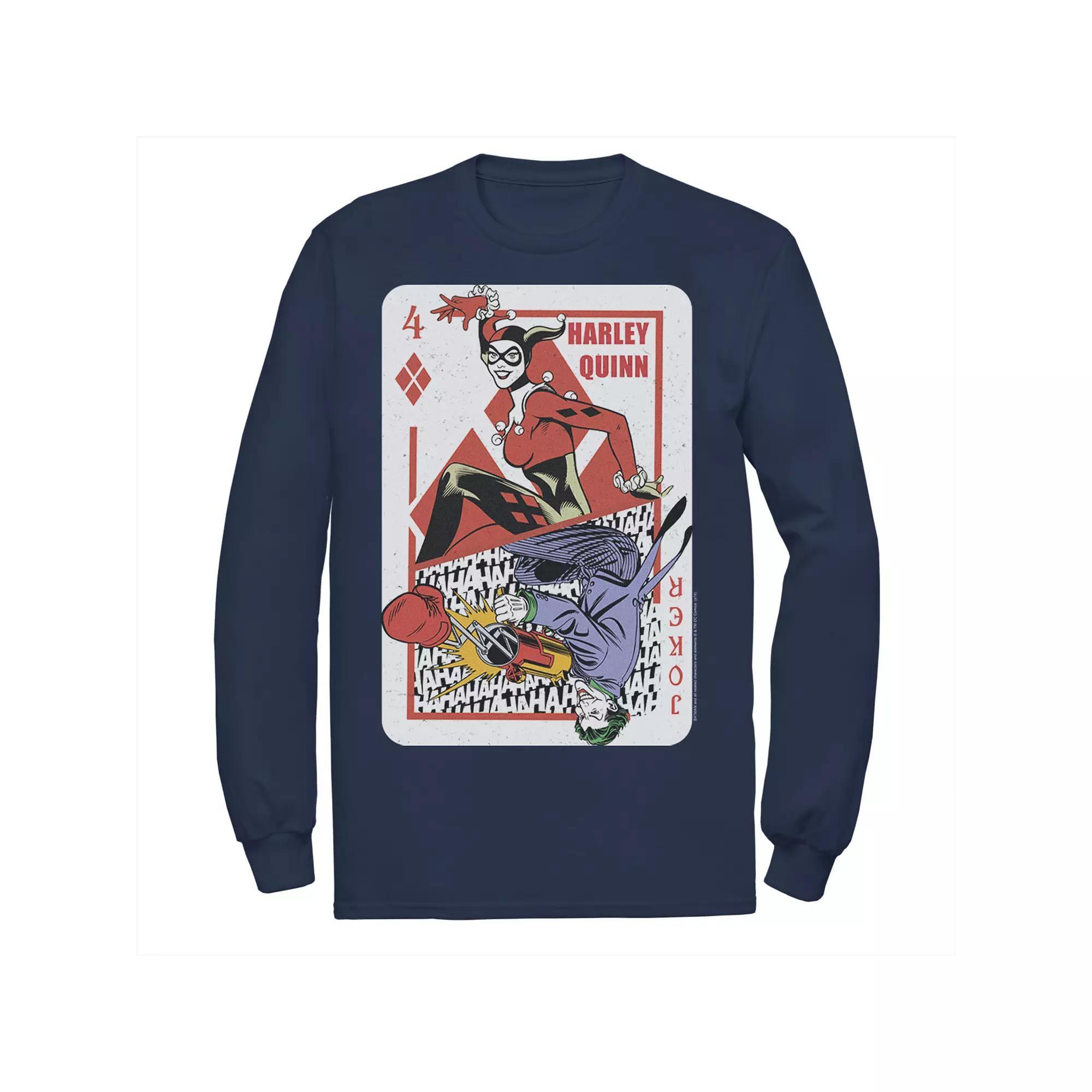 Mens DC Comics Harley Quinn Joker Playing Card Tee, Men's,  Product Image