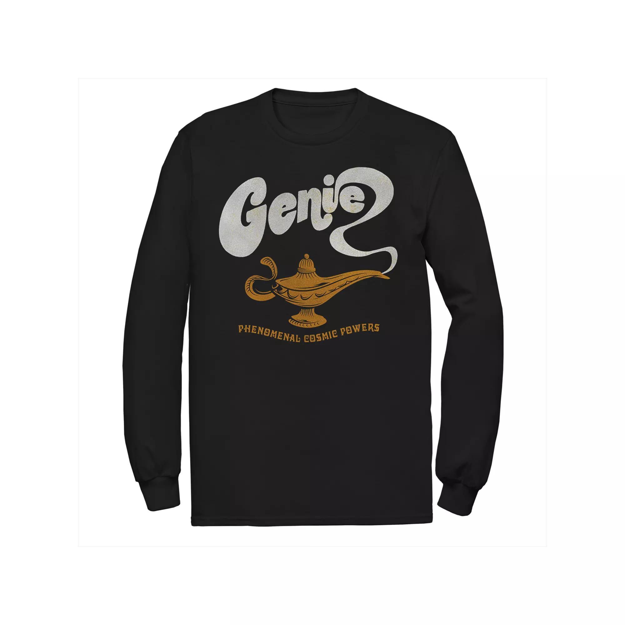 Disney's Aladdin Men's Genie Lamp Long Sleeve Graphic Tee, Size: Medium, Black Product Image