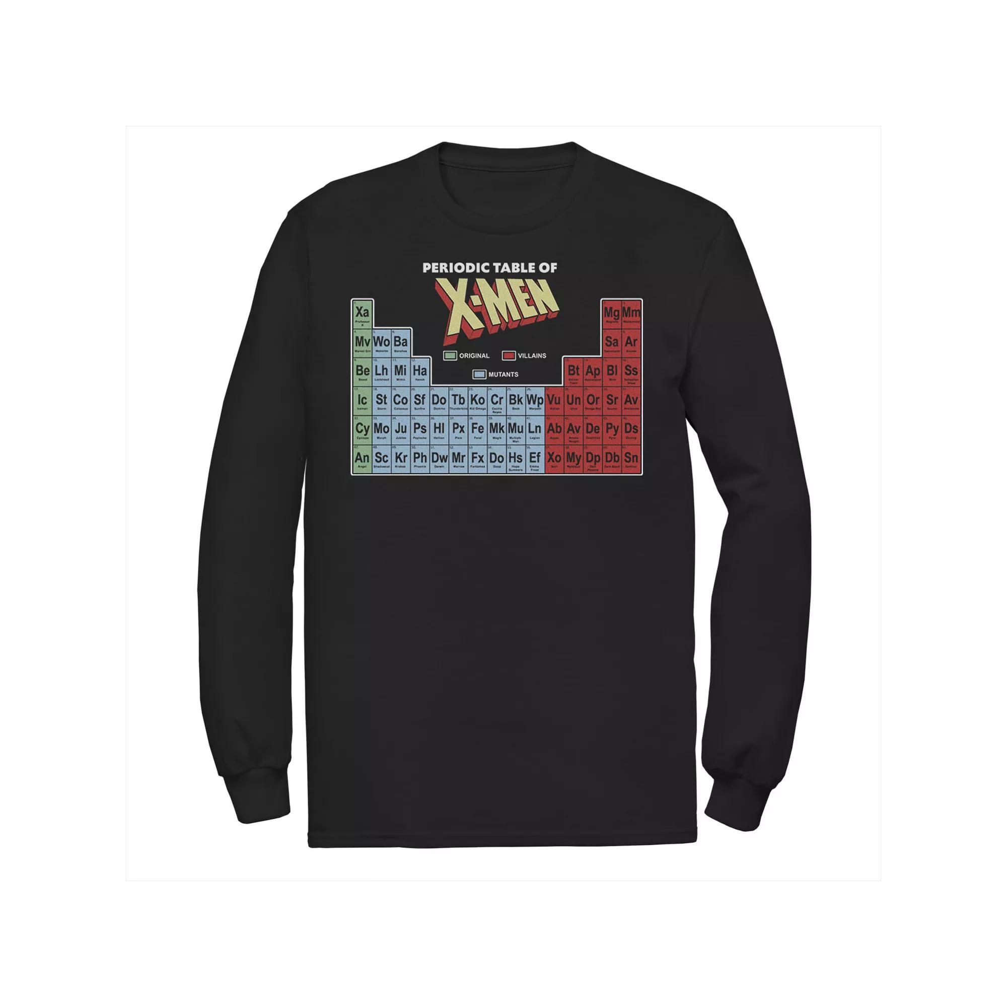 Men's Marvel Periodic Table Of X-Men Elements Graphic Tee, Size: Medium, Black Product Image