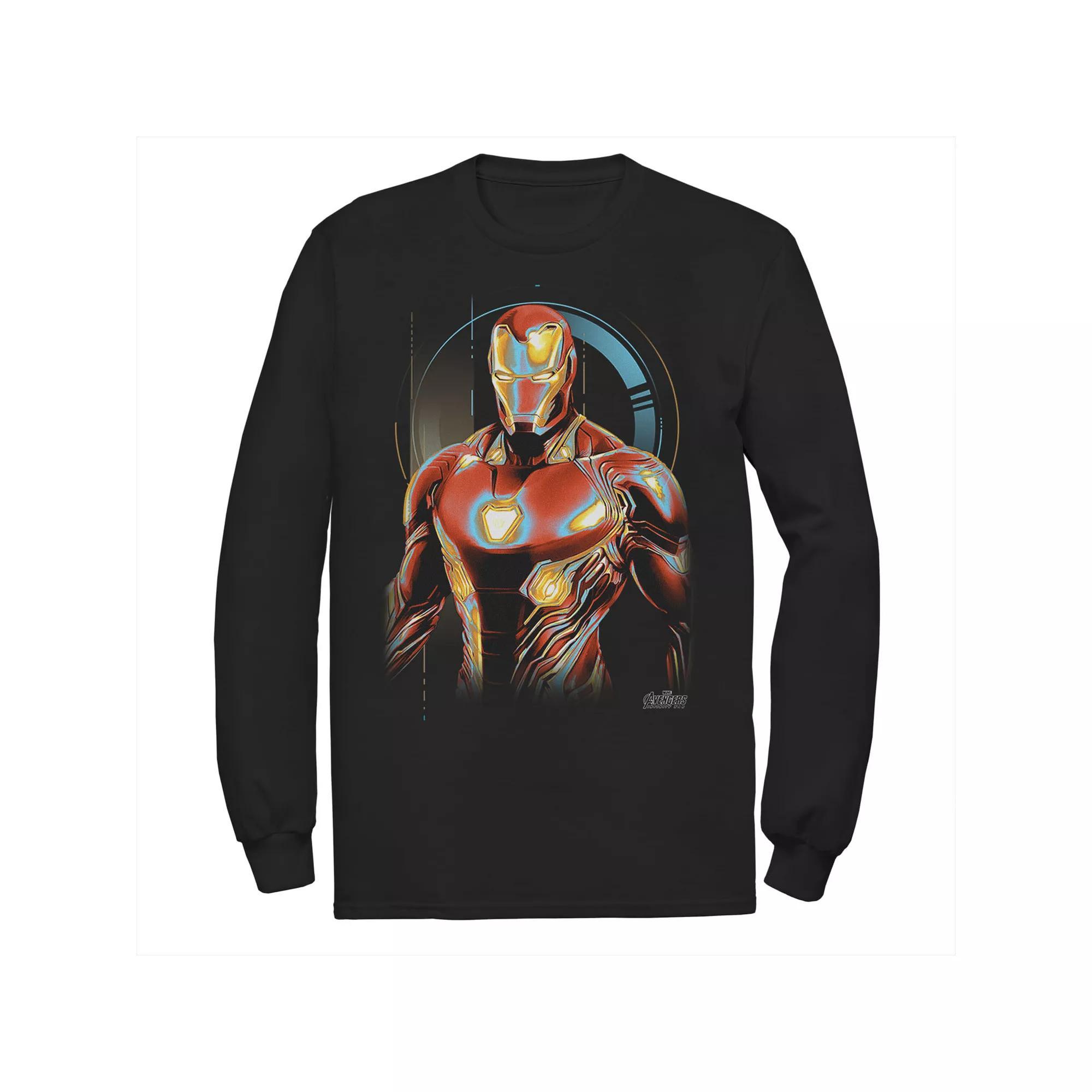 Men's Marvel Infinity War Iron Man Digital Profile Pose Long Sleeve Graphic Tee,  Product Image