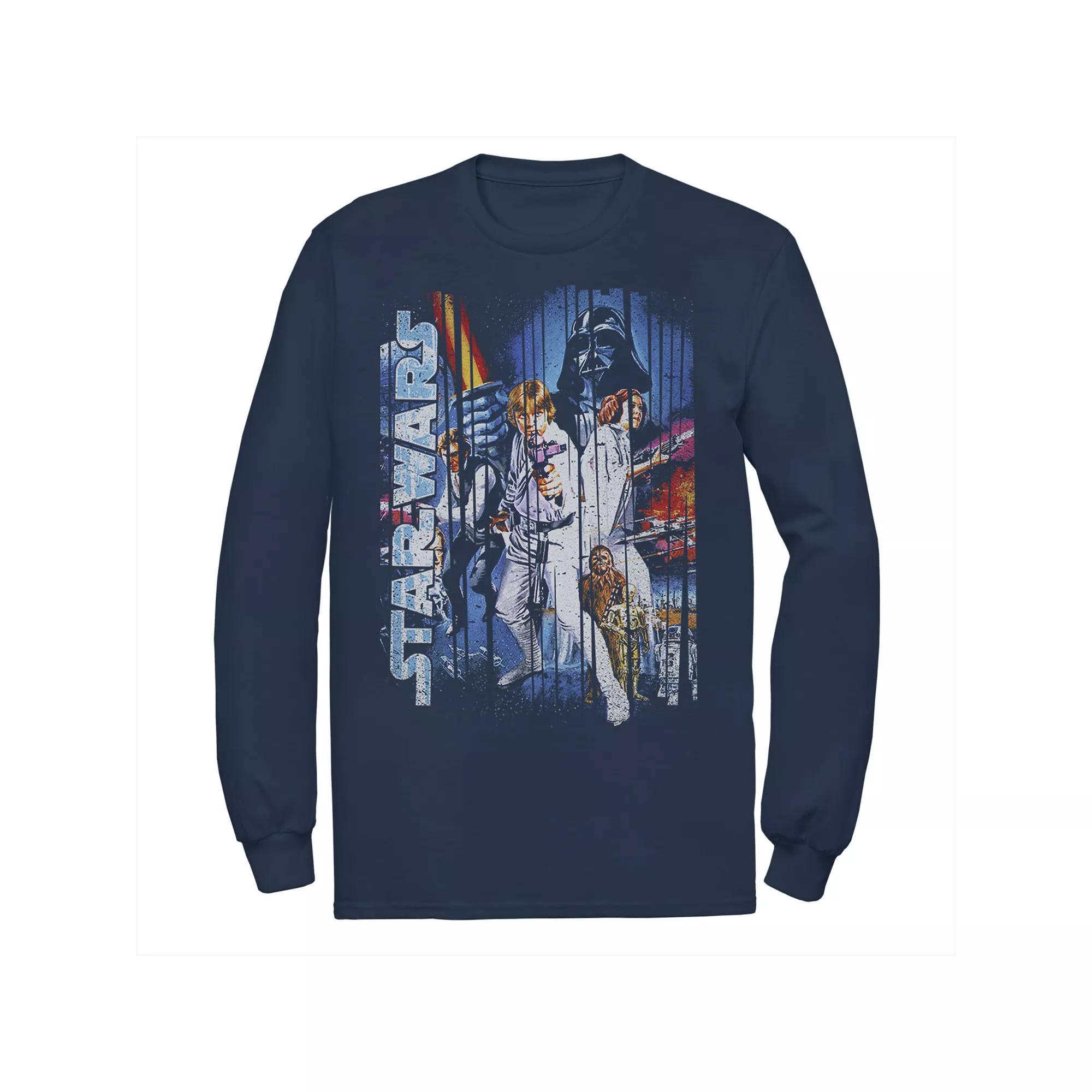 Men's Star Wars Classic Group Shot Striped Poster Tee,  Product Image