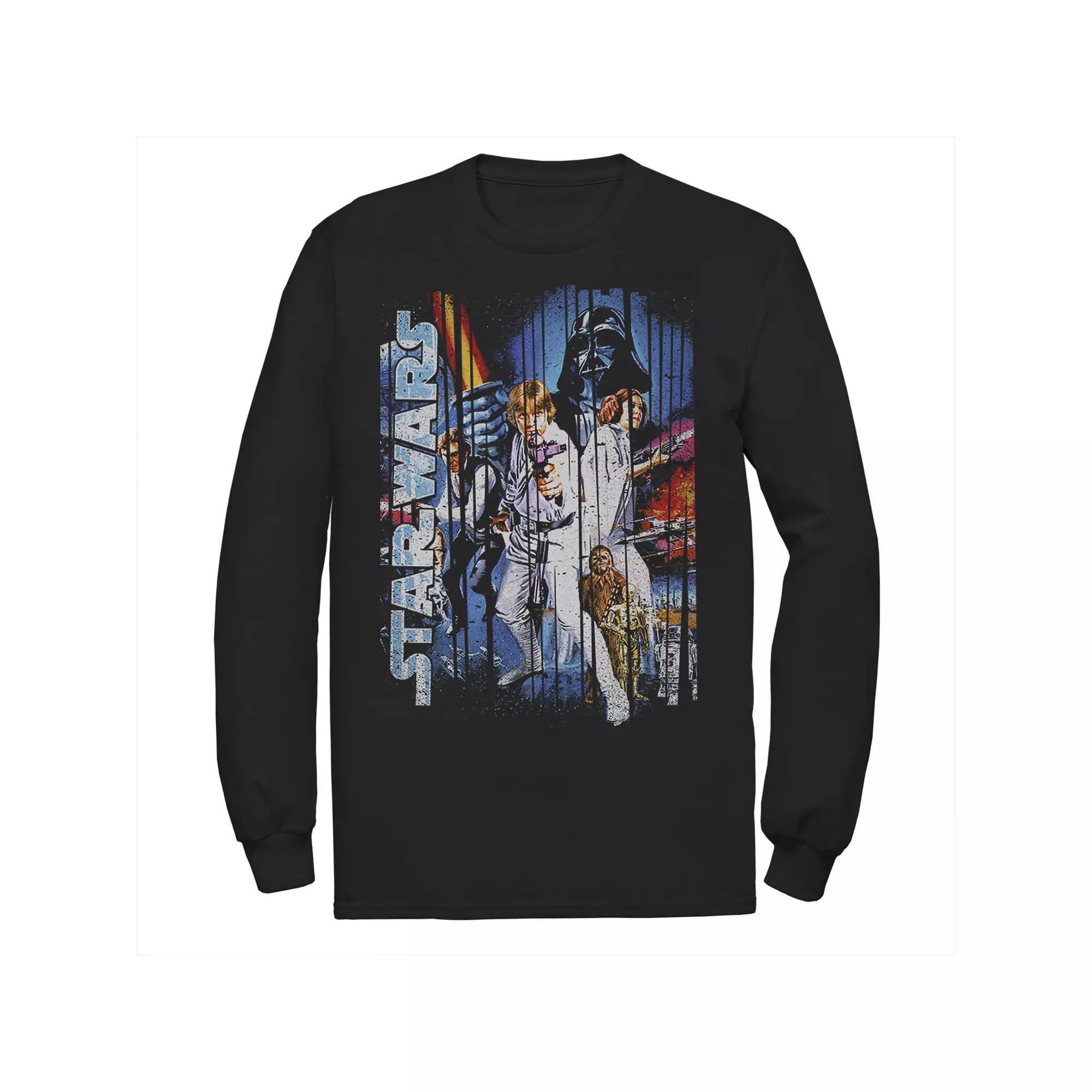 Men's Star Wars Classic Group Shot Striped Poster Tee,  Product Image