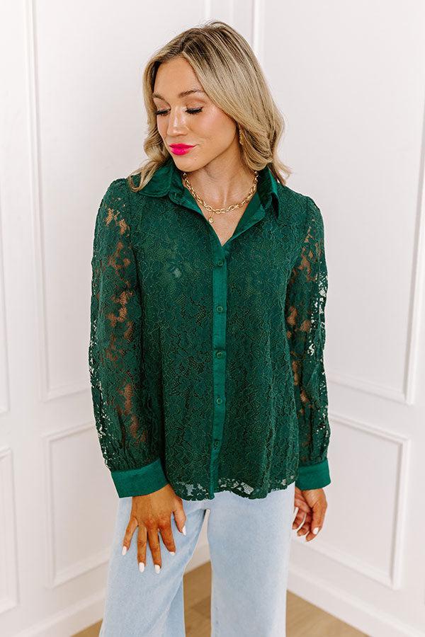 Fairest Of Them All Lace Button Up Product Image