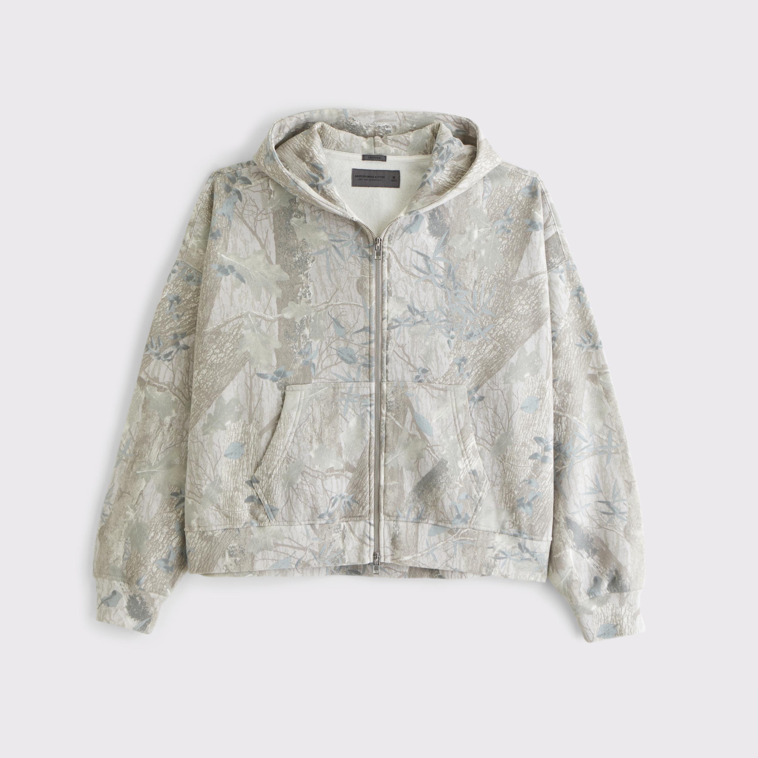 Cropped Essential Full-Zip Hoodie Product Image