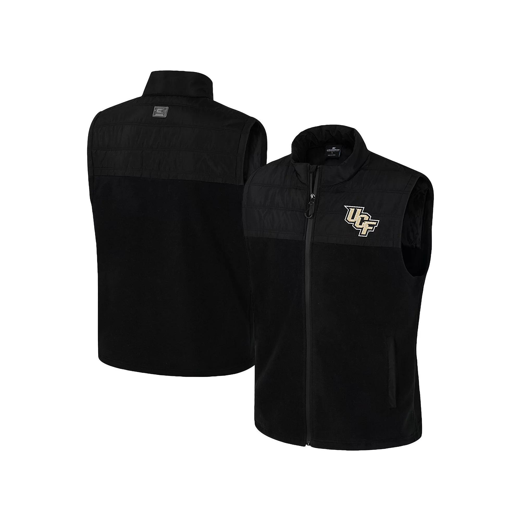 Men's Colosseum Black UCF Knights Block The Sun Full-Zip Vest,  Product Image