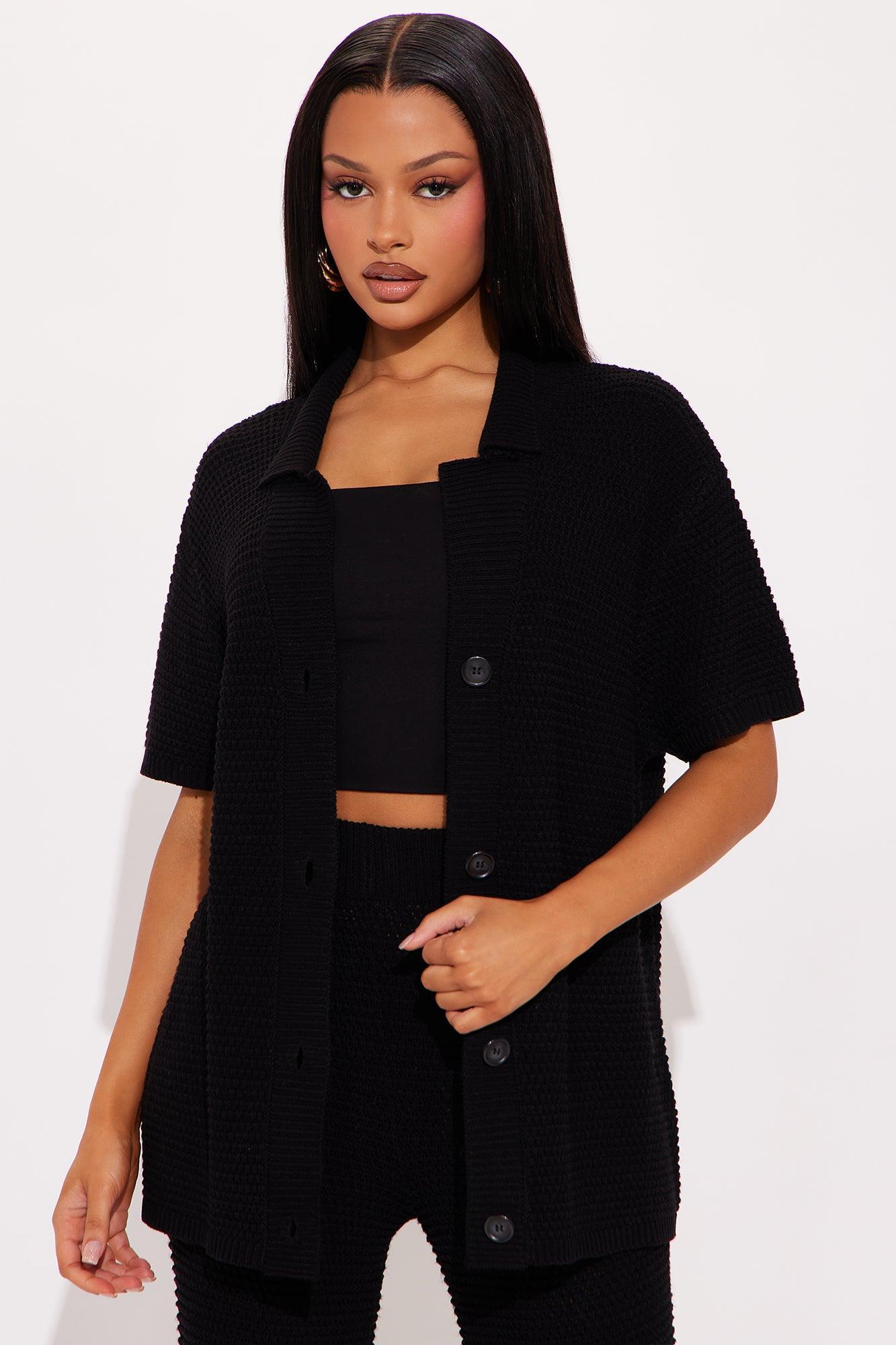 Calli Crochet Pant Set - Black Product Image