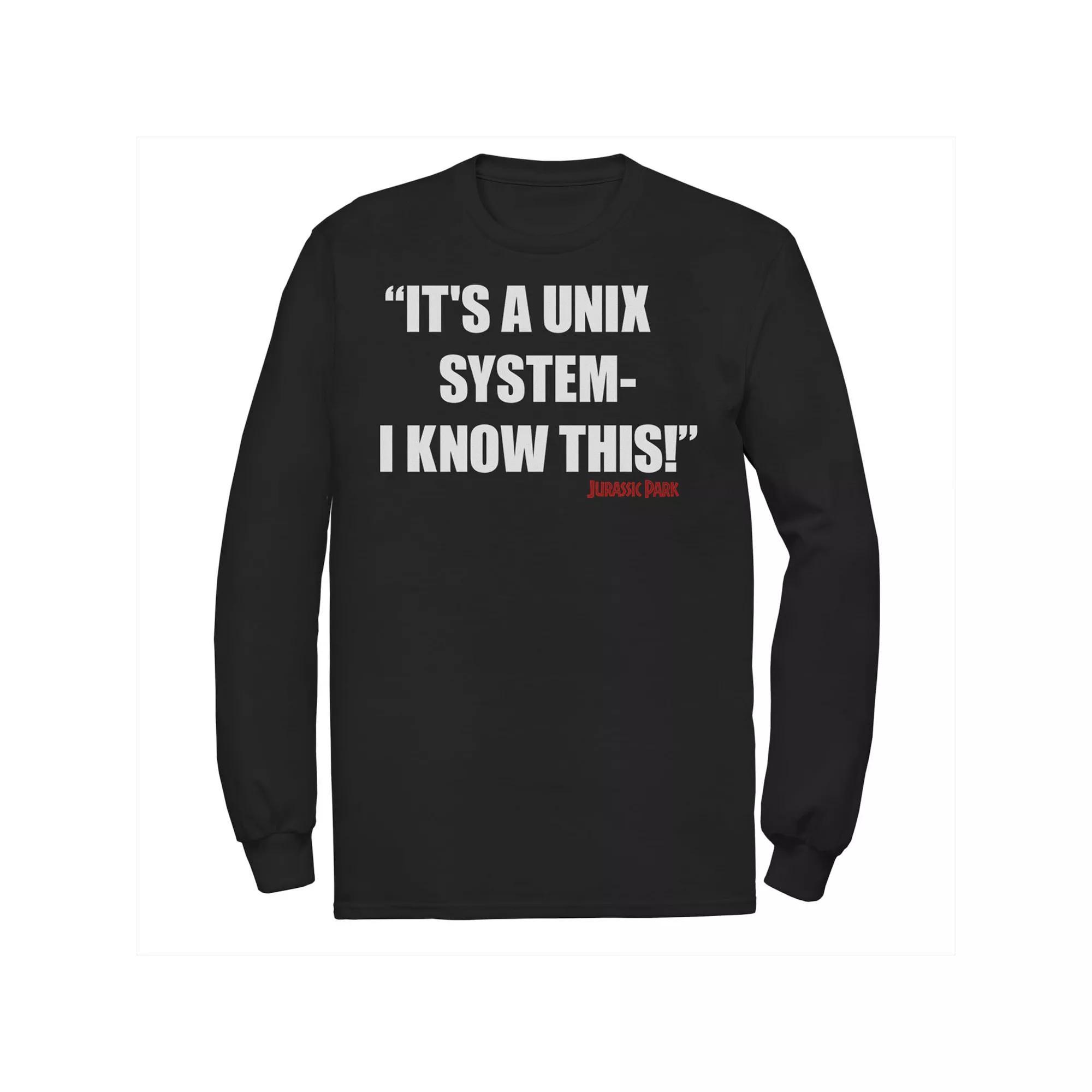 Men's Jurassic Park It's A Unix System Quote Tee,  Product Image