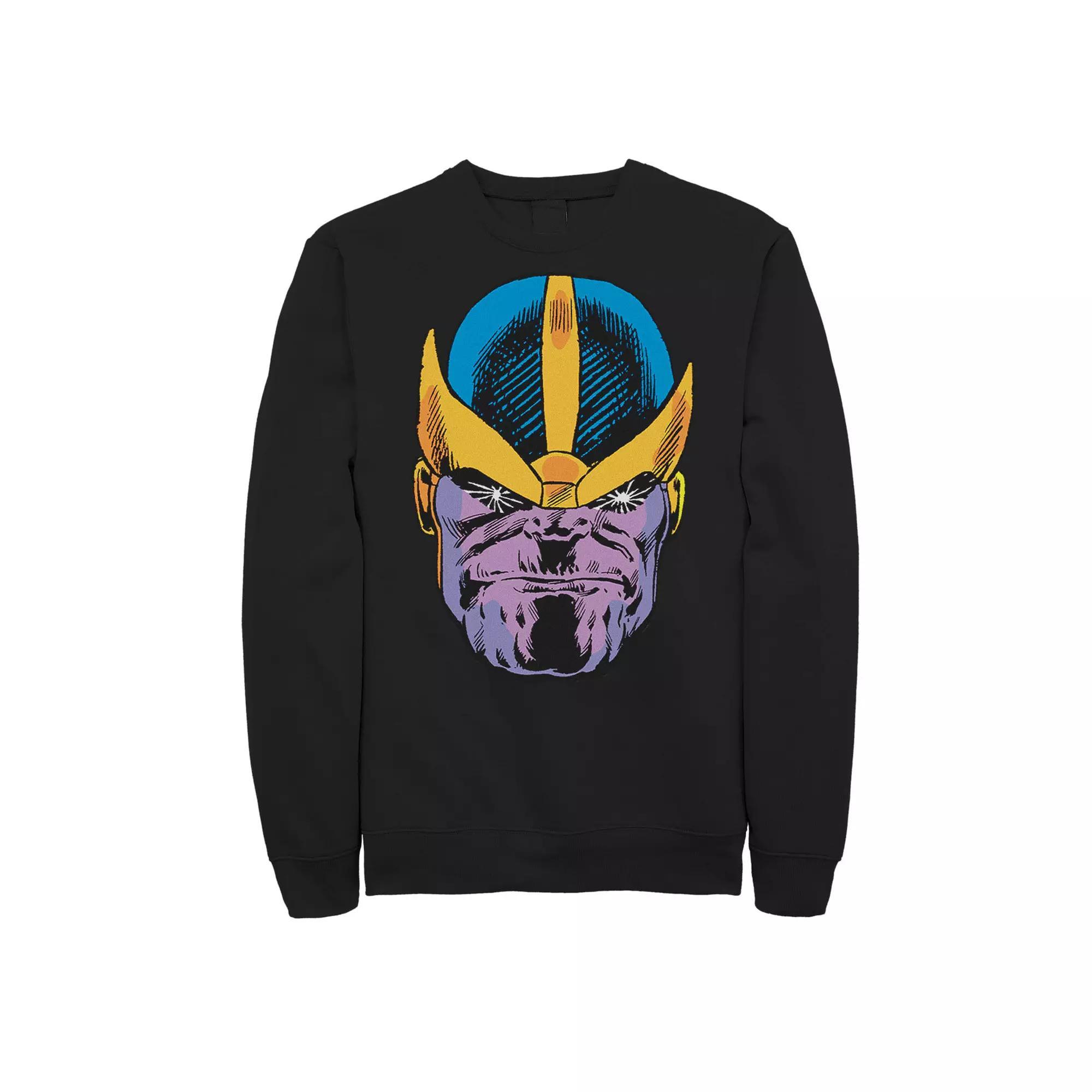 Men's Marvel Avengers Thanos Stare Big Face Sweatshirt, Size: Large, Black Product Image