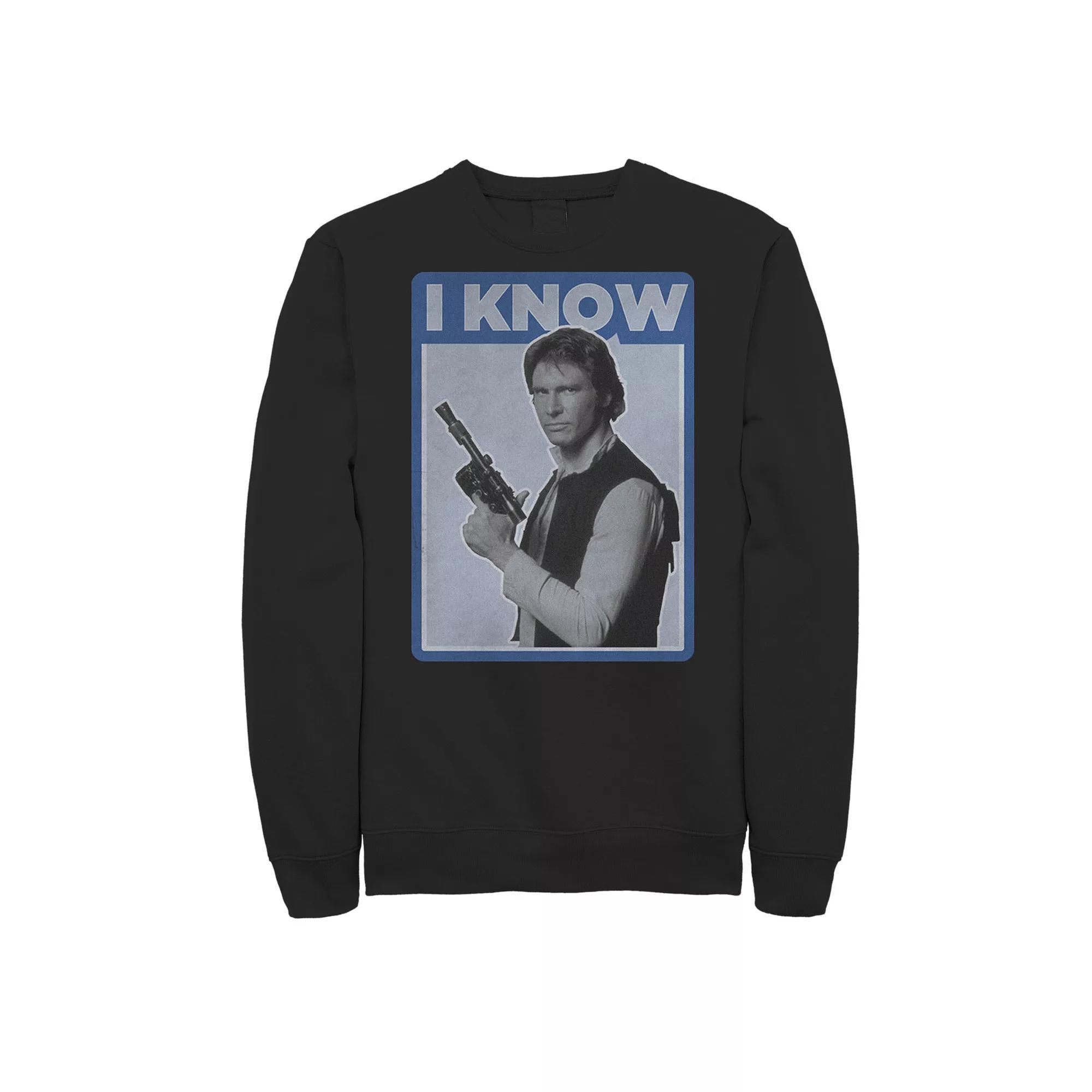 Men's Star Wars Han Solo Iconic Unscripted I KNOW Sweatshirt,  Product Image