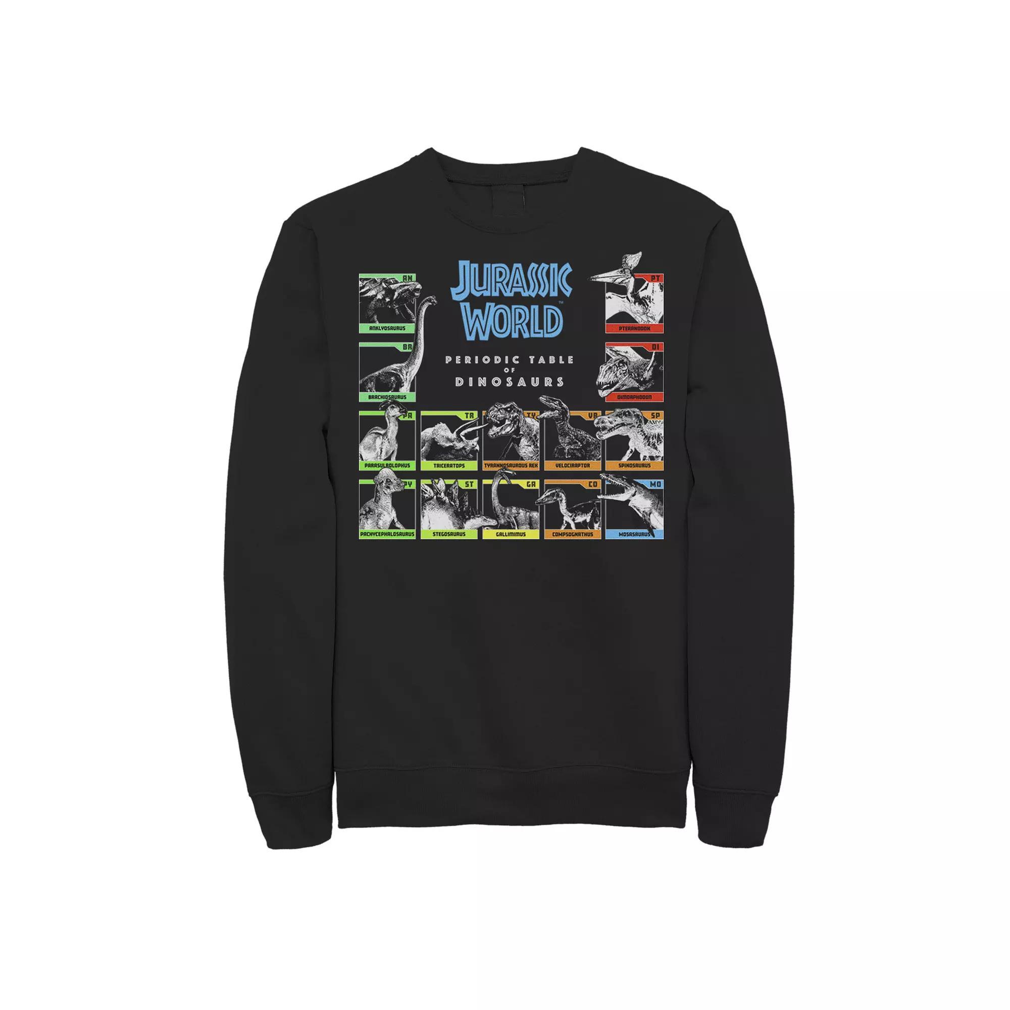 Men's Jurassic World Periodic Table of Dinosaurs Fleece,  Product Image
