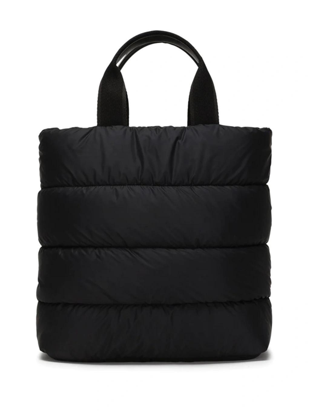 Padded Shopping Tote Bag In Black Product Image