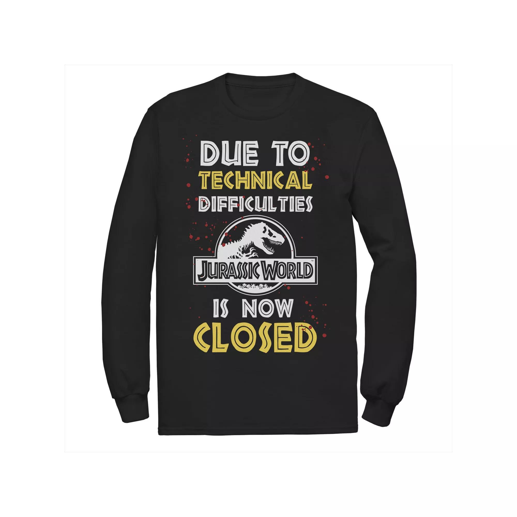 Men's Jurassic World The Park Is Closed Sign Tee, Size: XXL, Blue Product Image