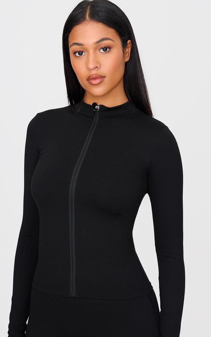 Tall Black Basic Sculpt Zip Jacket Product Image