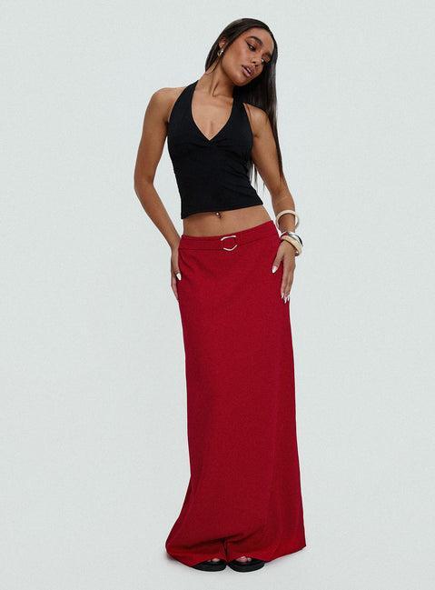 Devoted Maxi Skirt Red Product Image