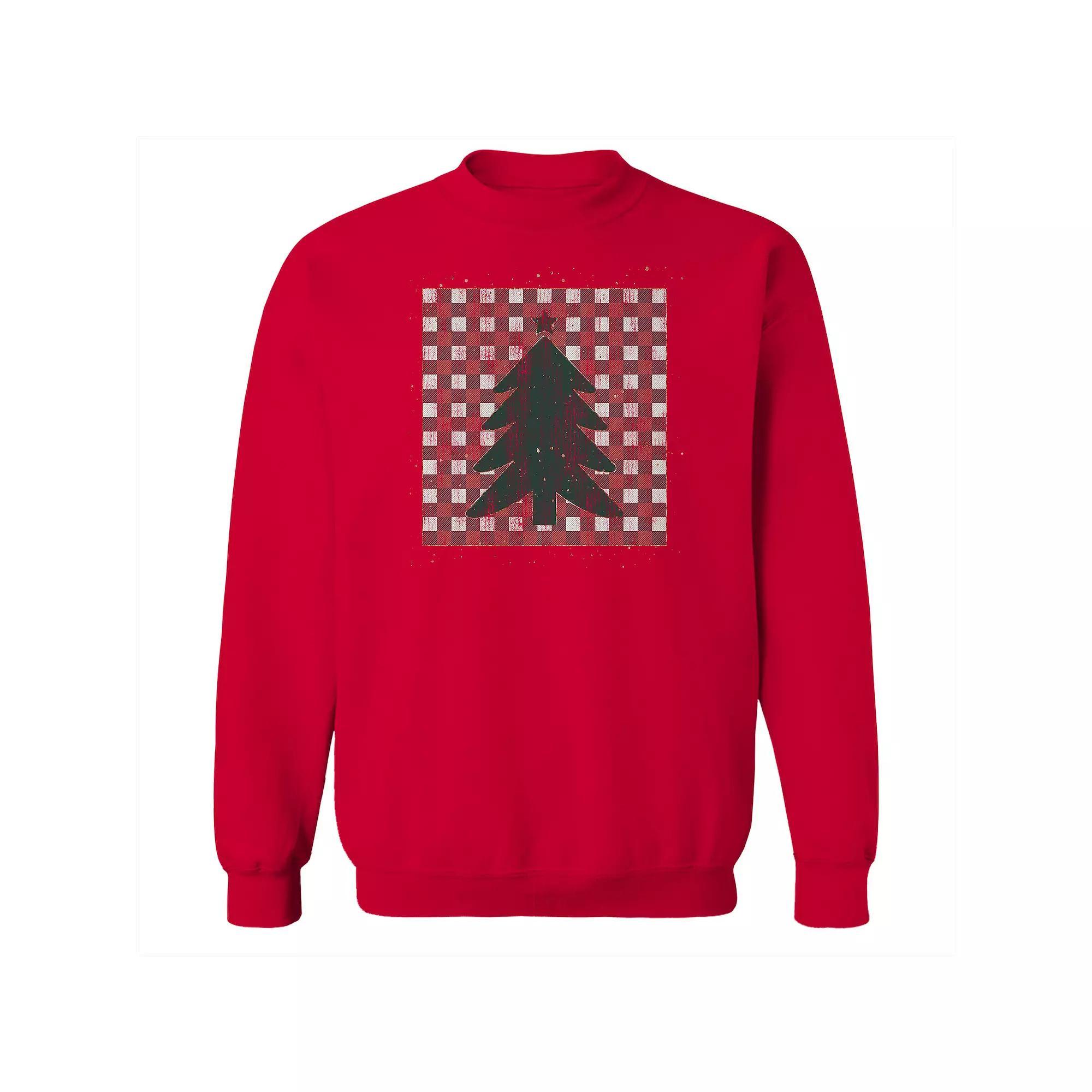 Men's Christmas Tree Fleece Sweatshirt, Adult Unisex,  Product Image