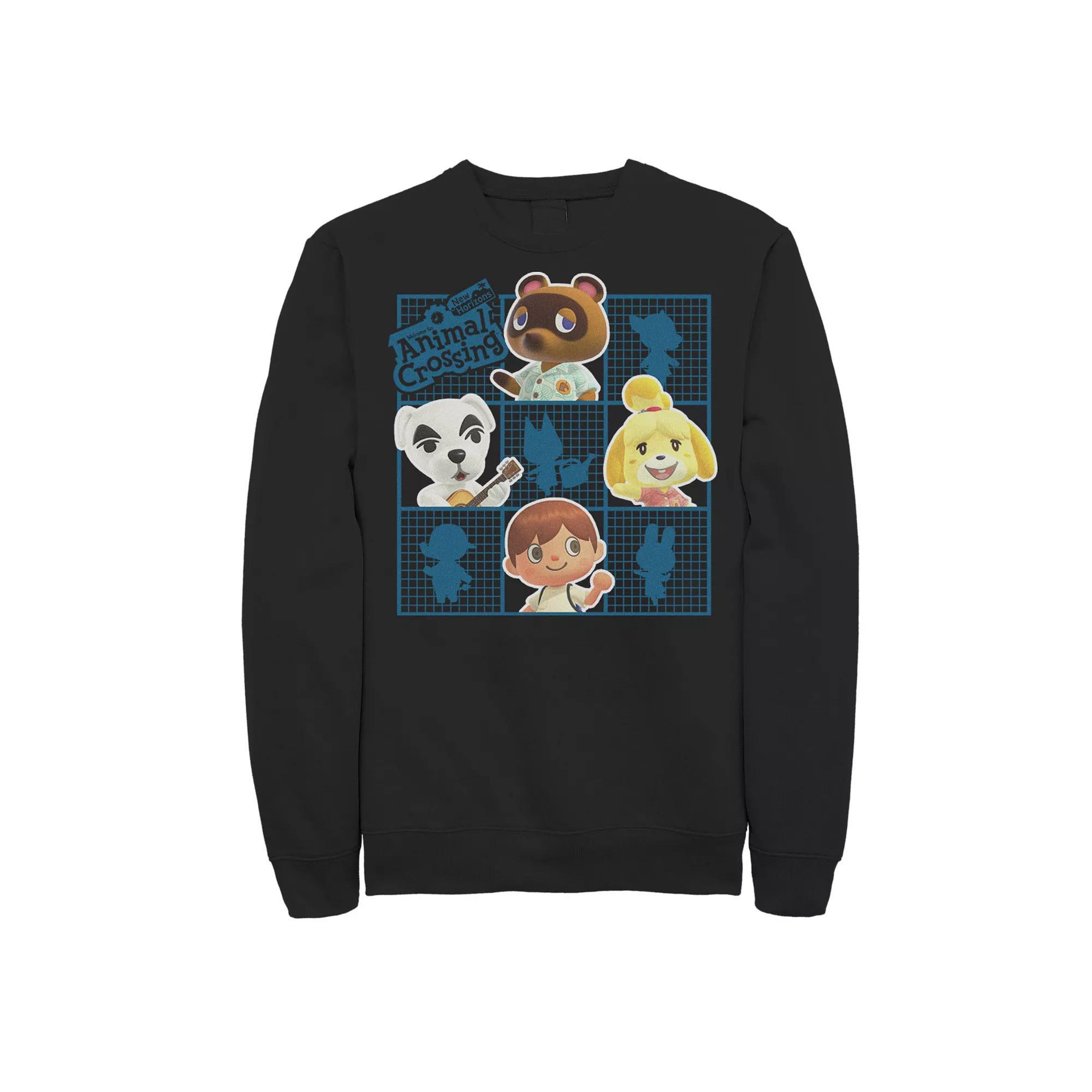 Men's Animal Crossing Group Shot Grid Sweatshirt,  Product Image