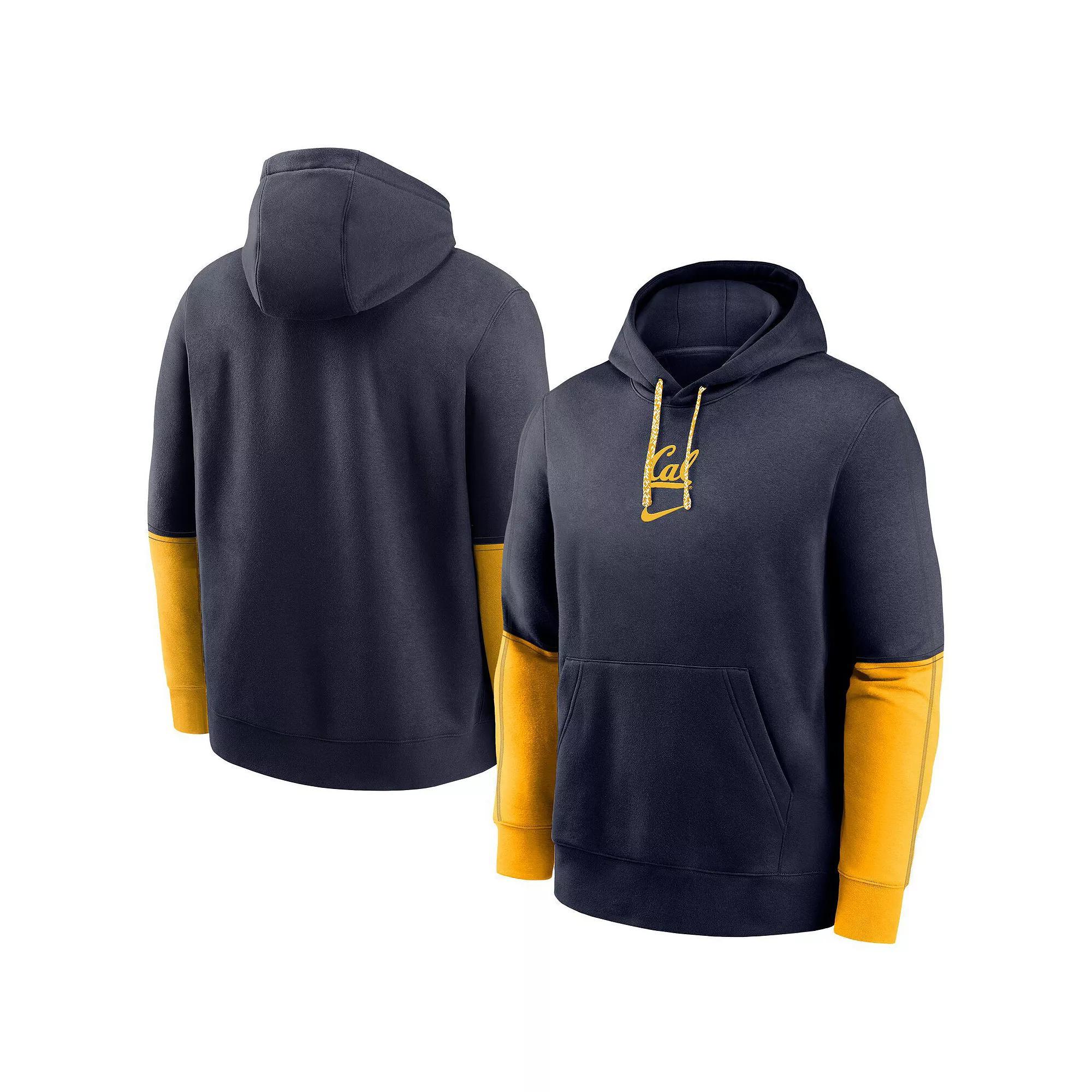 Men's Nike Navy Cal Bears 2024 Sideline Club Fleece Pullover Hoodie, Size: Medium, Blue Product Image