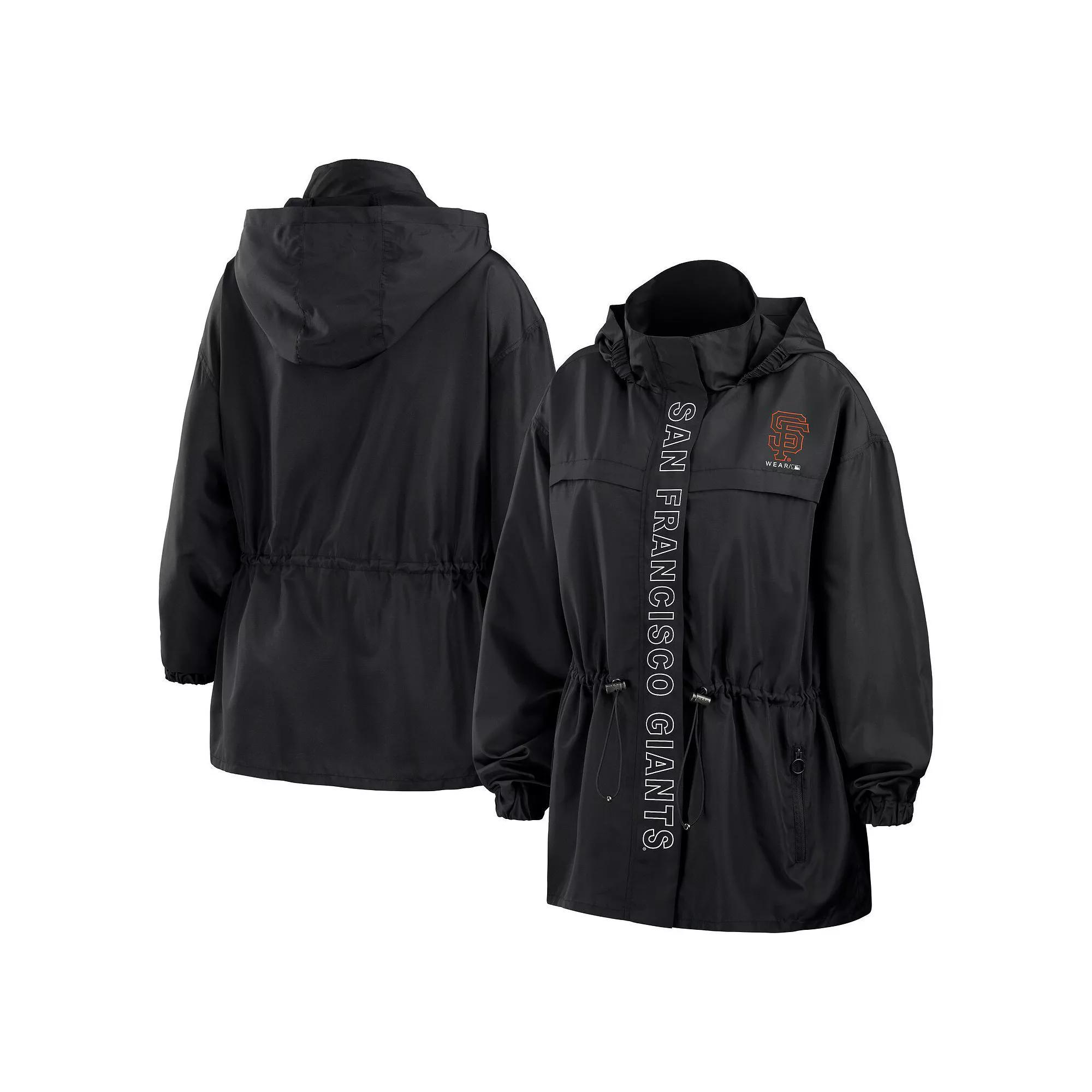 Women's WEAR by Erin Andrews Black San Francisco Giants Full-Zip Windbreaker Hoodie Jacket, Size: XS Product Image