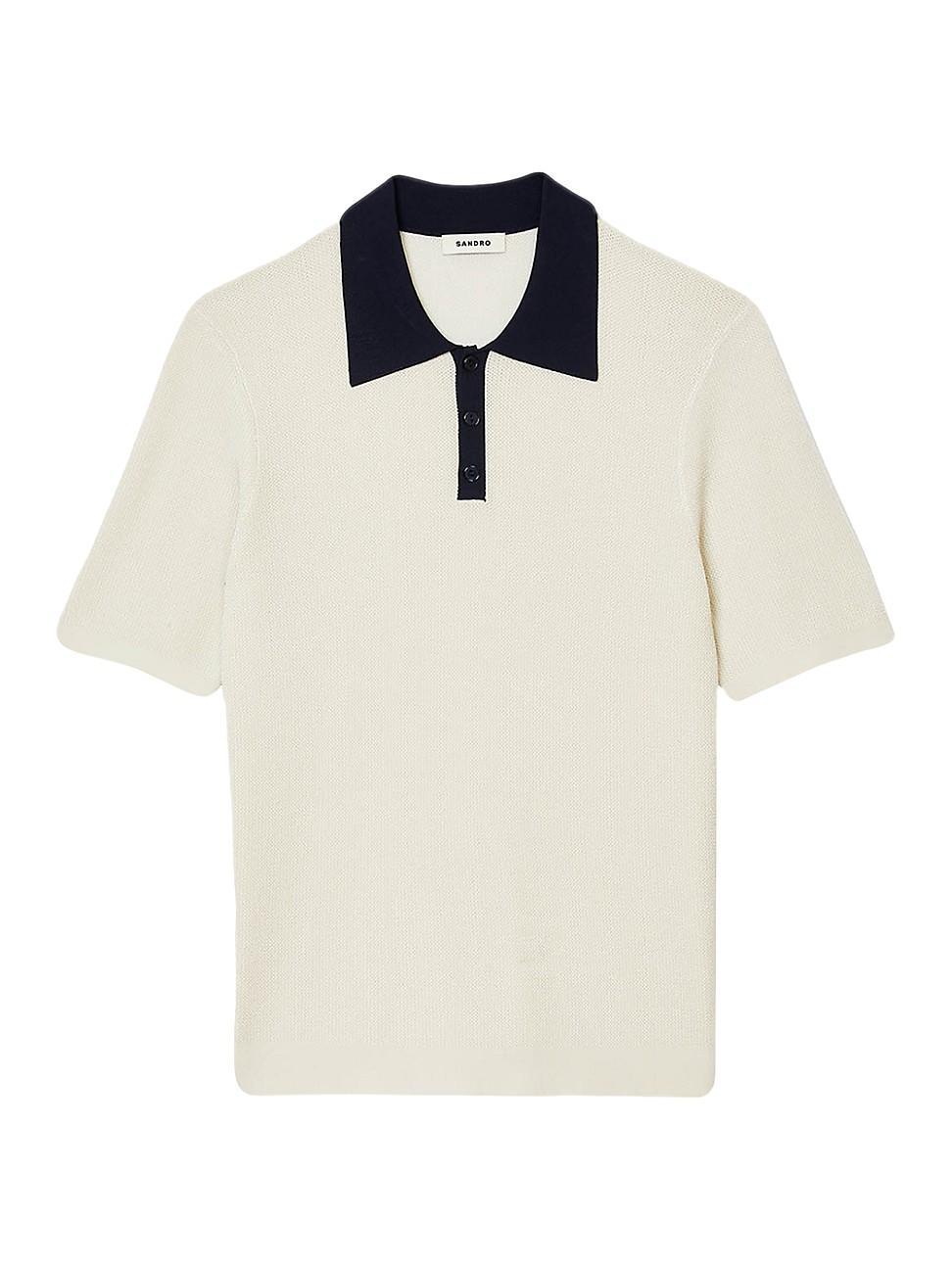 Mens Two-Tone Polo Shirt Product Image