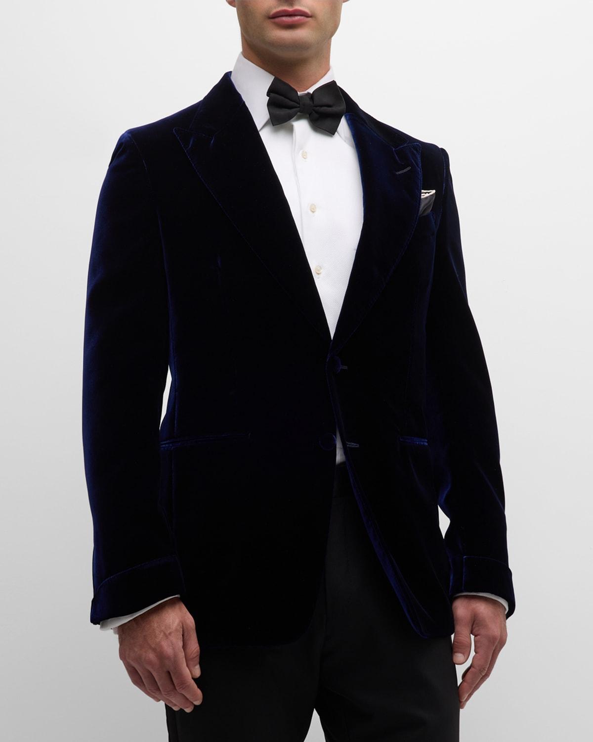 Mens Wool-Silk Velvet Cocktail Jacket Product Image