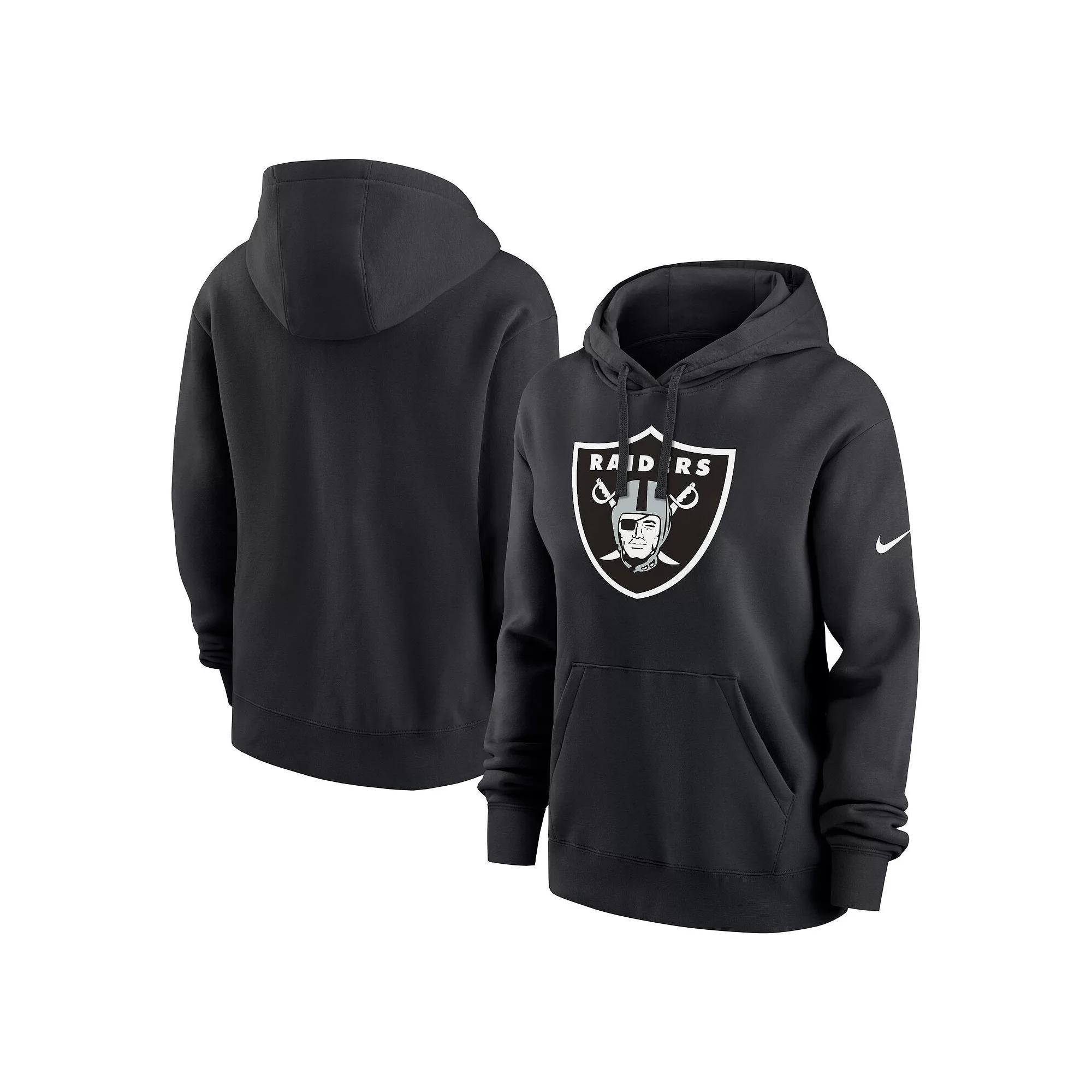 Women's Nike Black Las Vegas Raiders Club Fleece Pullover Hoodie,  Product Image