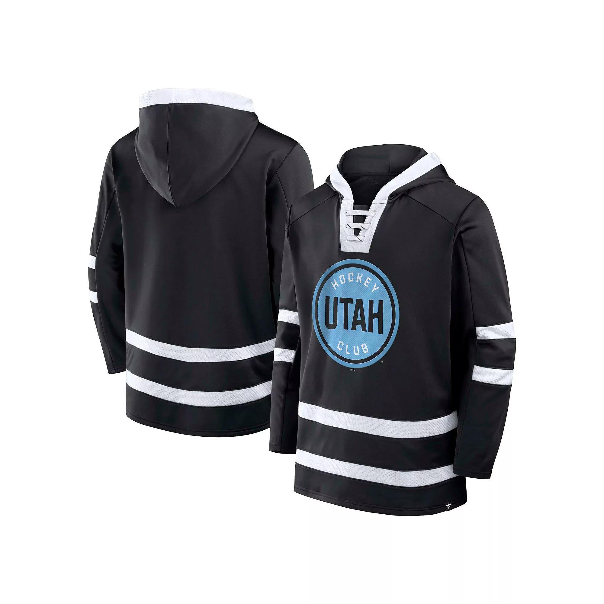 Men's Fanatics Black Utah Hockey Club Inside Line Pullover Hoodie,  Product Image