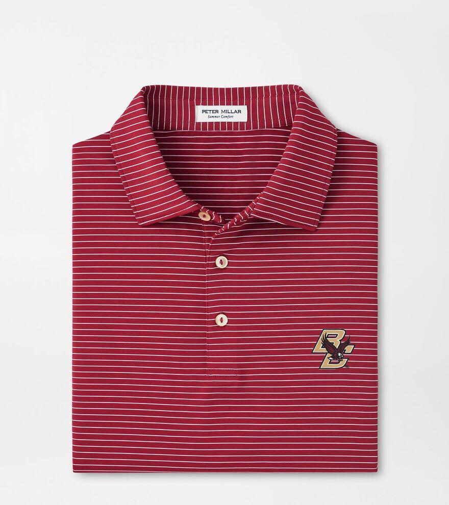 Peter Millar Mens Boston College Hemlock Performance Jersey Polo | Color: Maroon | Size: S | BC Product Image