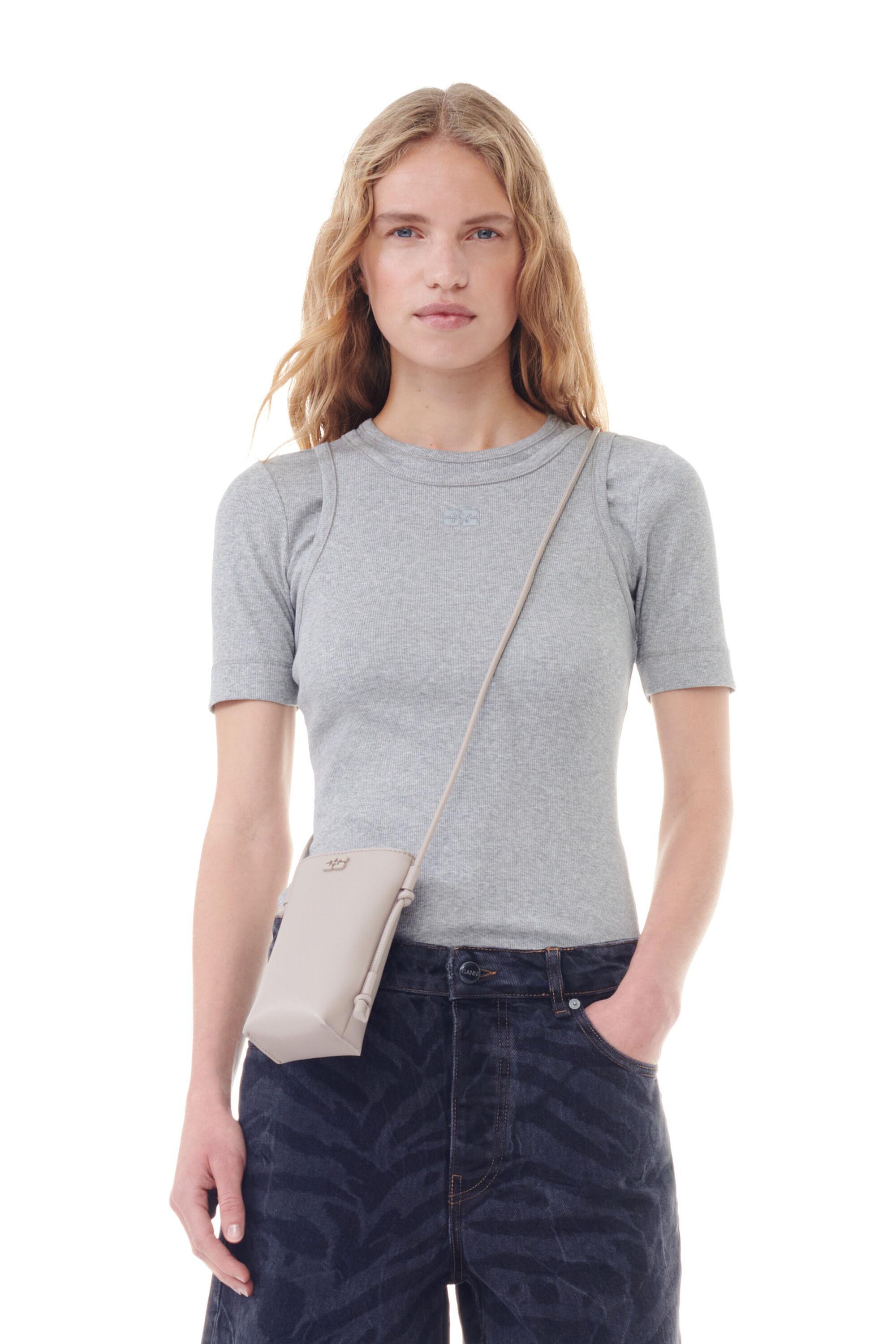 Light Grey GANNI Bou Crossbody Bag Product Image