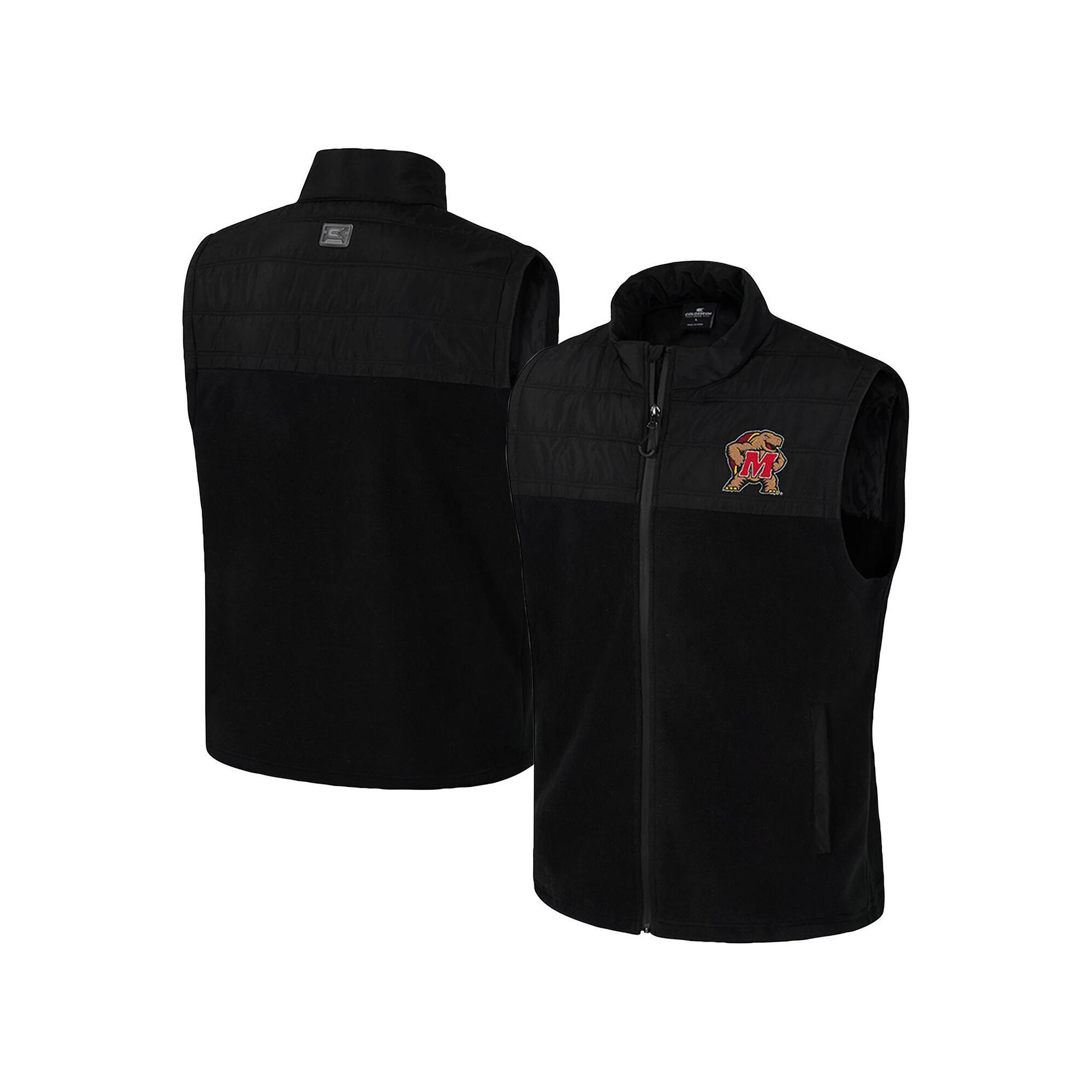 Men's Colosseum Black Air Force Falcons Block The Sun Full-Zip Vest,  Product Image