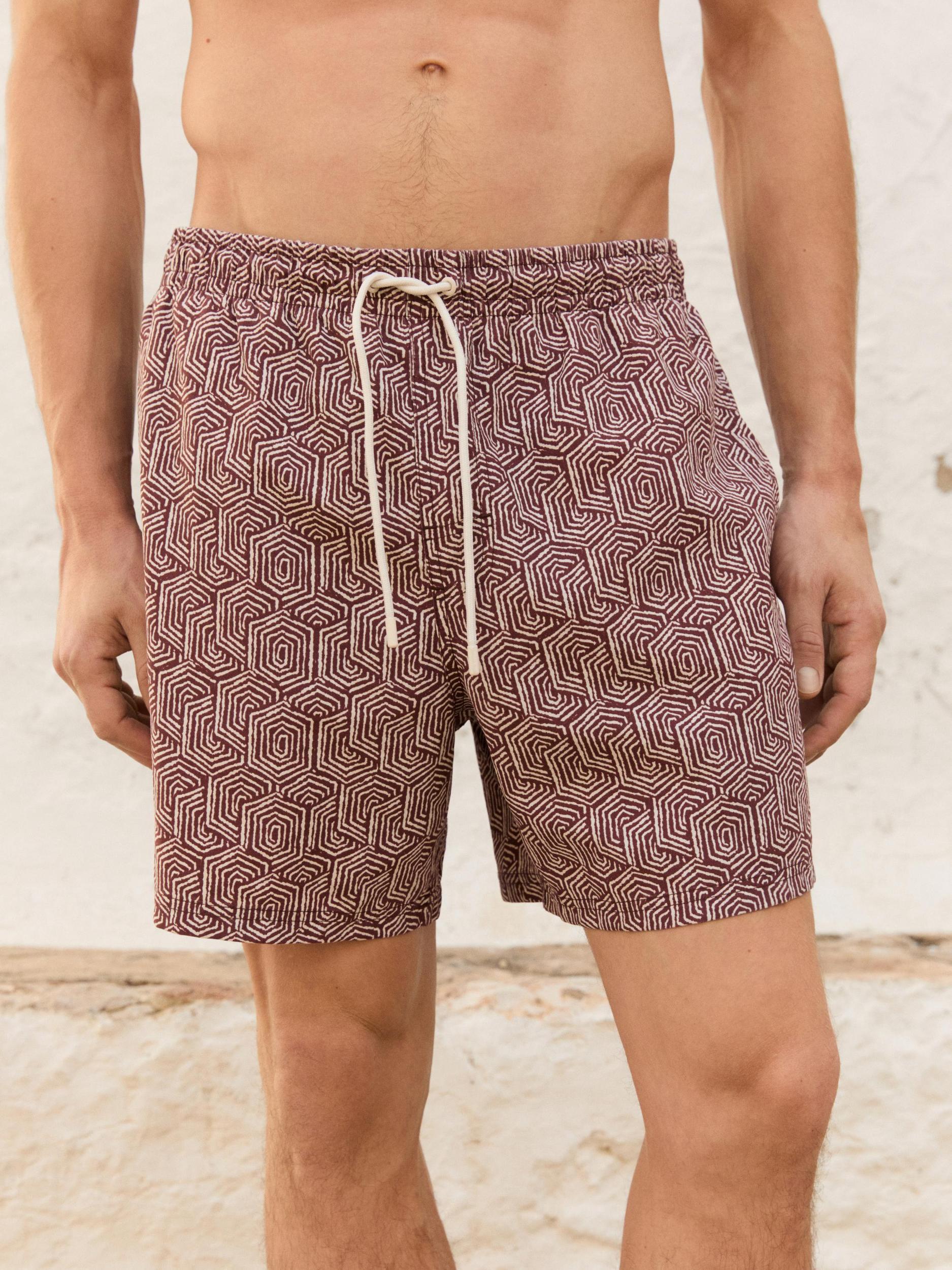 Regular fit printed swimming trunks Product Image