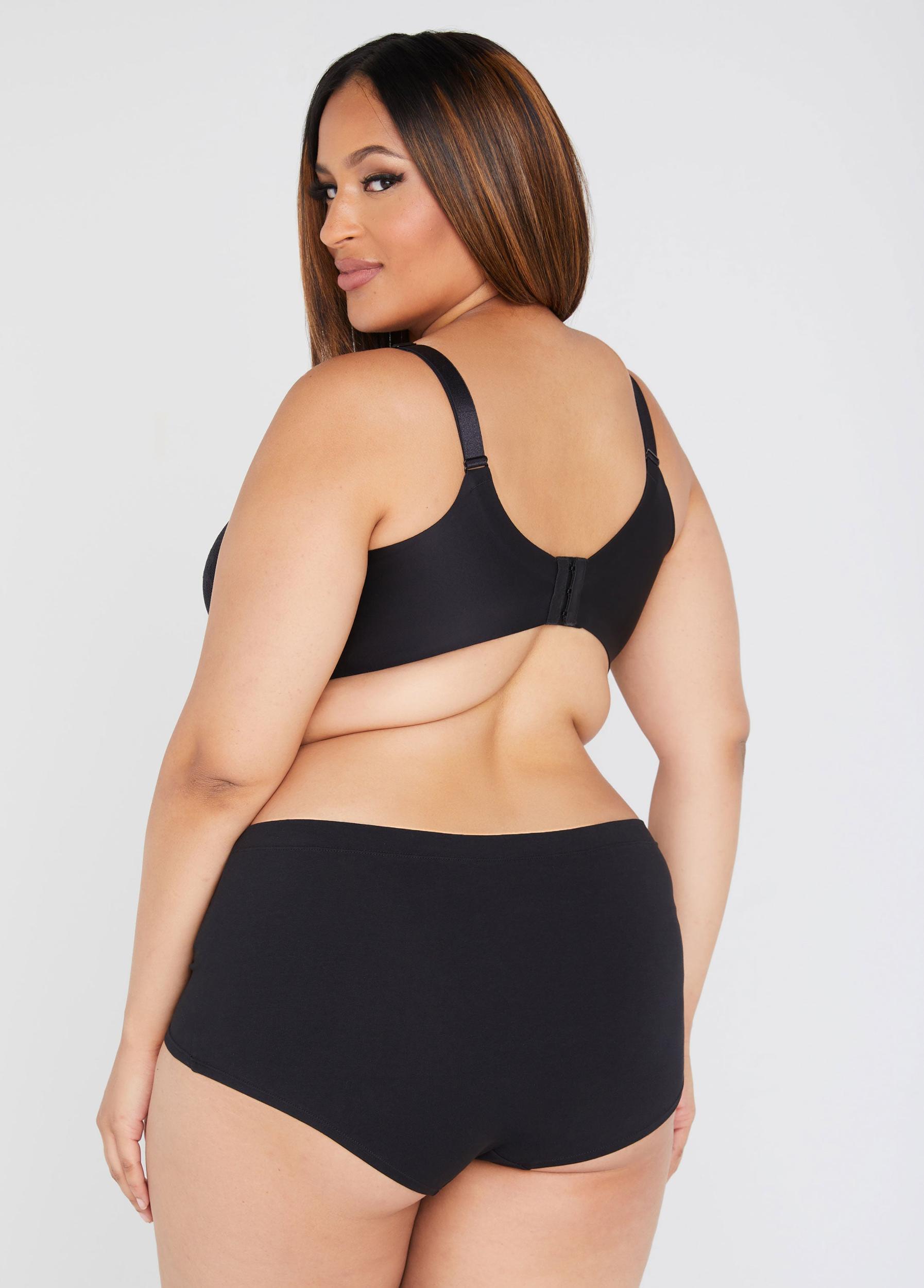 Plus Size Logo Print Cotton Blend Boyshorts Ashley Stewart Product Image