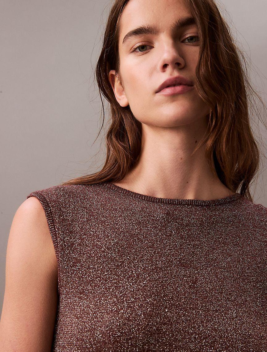 Lurex Sleeveless Pullover Top Product Image