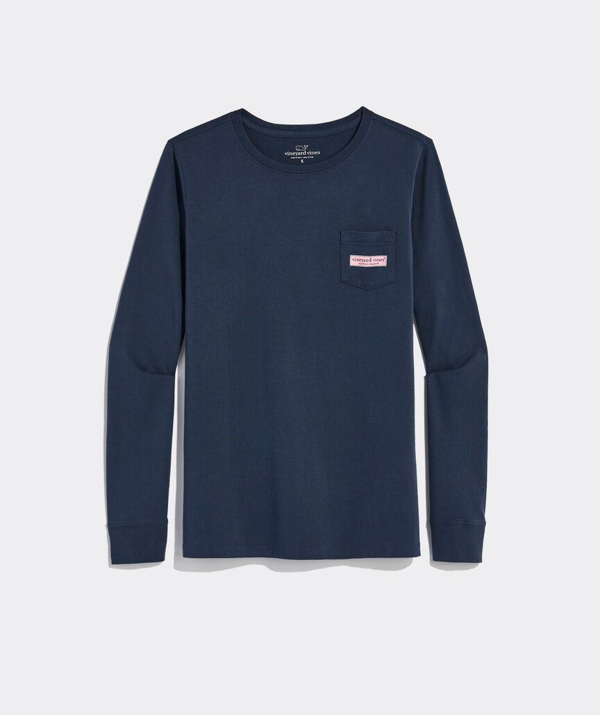 Women's Classic Logo Box Long-Sleeve Pocket Tee Product Image