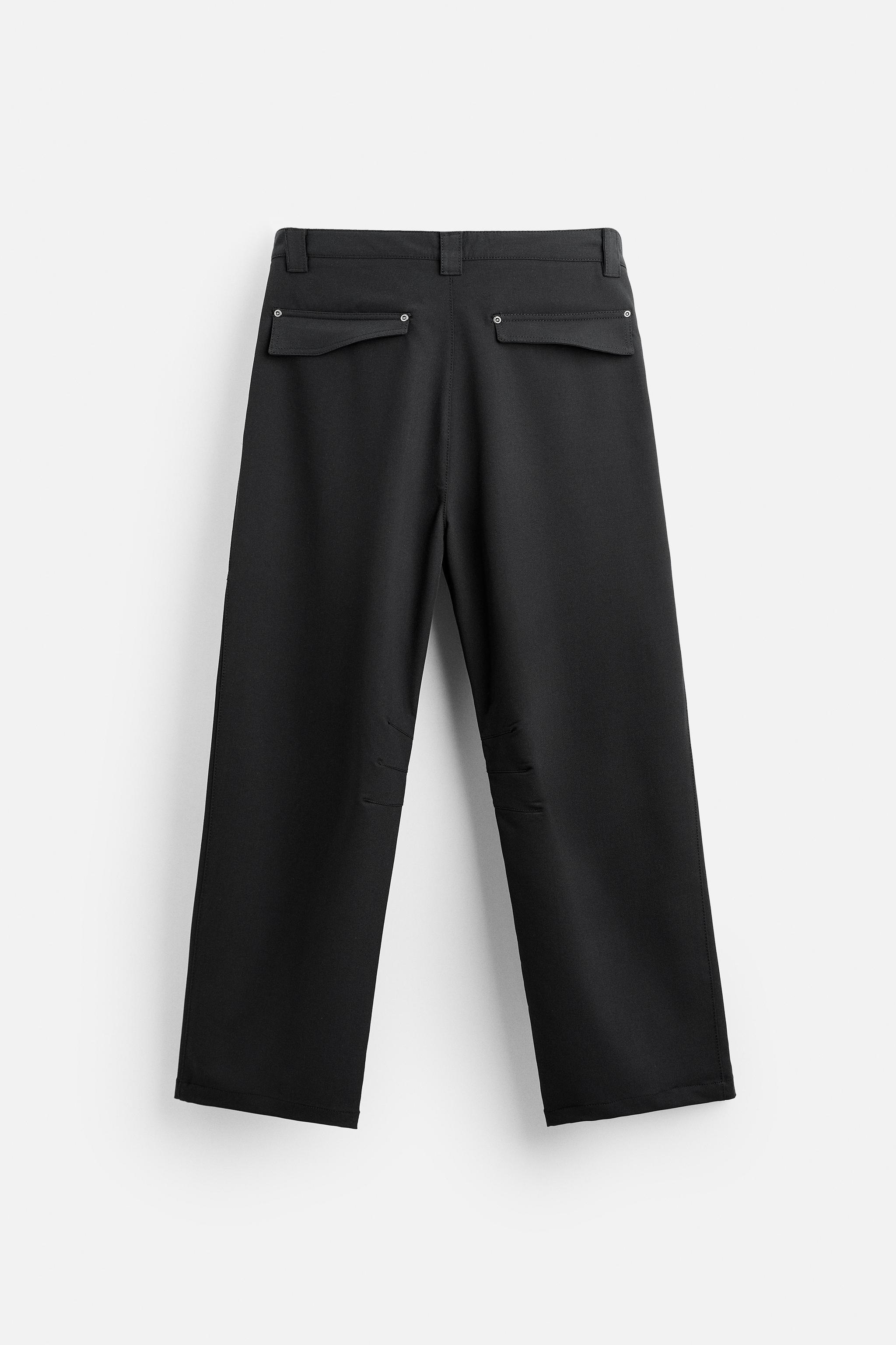 FLARED FIT PANTS WITH SEAMS Product Image