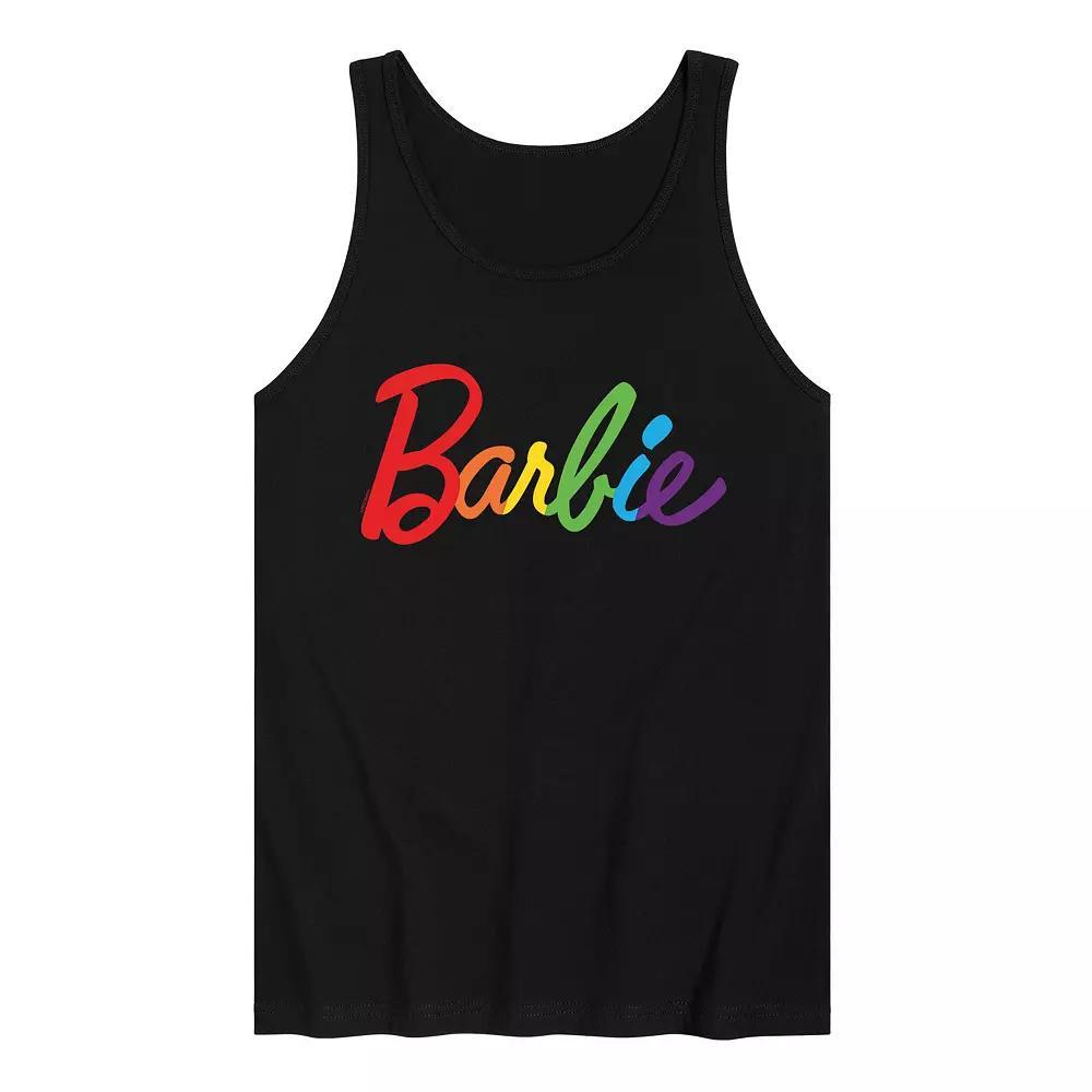 Men's Barbie Pride Logo Tank Top, Size: XXL, Black Product Image