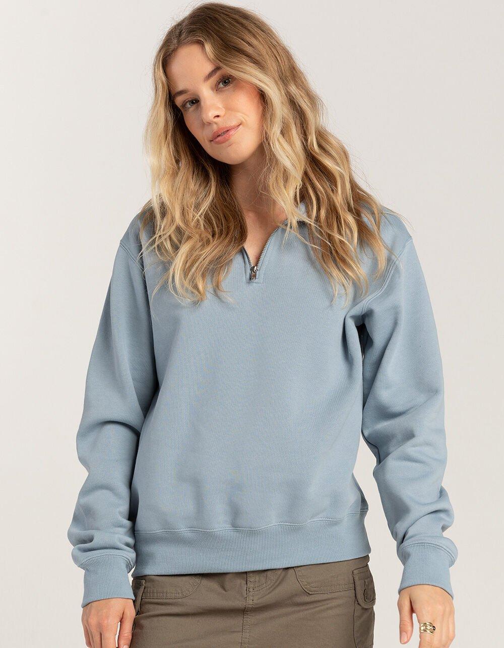 TILLYS Quarter Zip Womens Sweatshirt Product Image