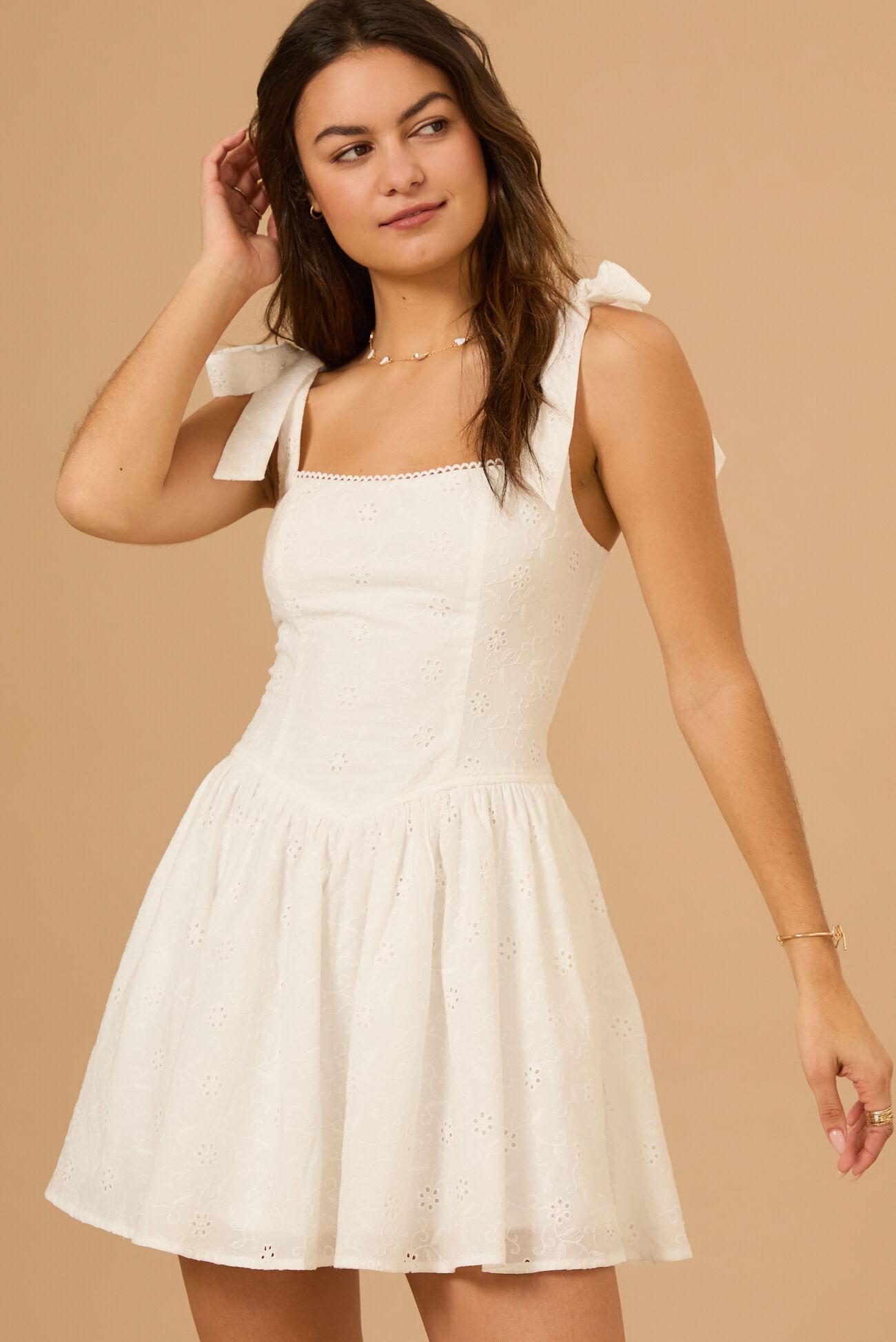 Elise Eyelet Mini Dress Product Image