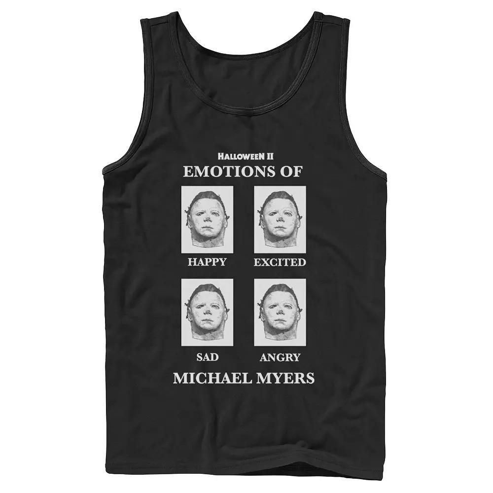 Men's Halloween 2 Emotions Of Michael Myers Tank Top, Size: Large, Black Product Image