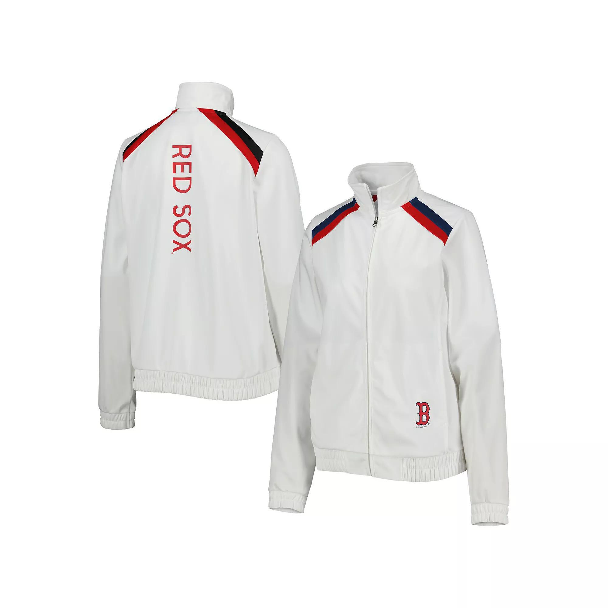 Women's G-III 4Her by Carl Banks White Boston Red Sox Red Flag Full-Zip Track Jacket,  Product Image