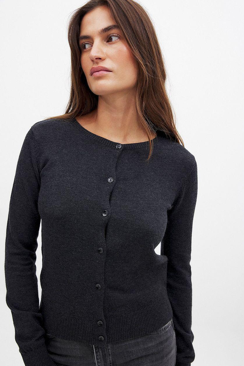 Knitted Button Detail Cardigan Product Image