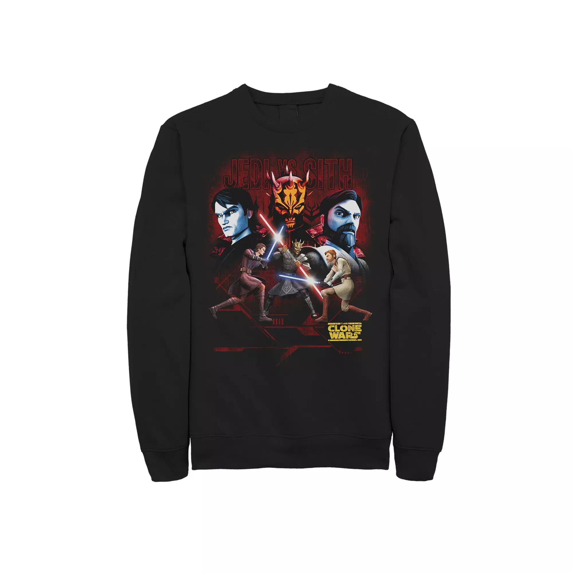 Men's Star Wars: The Clone Wars Jedi Vs. Sith Sweatshirt, Size: XL, Black Product Image