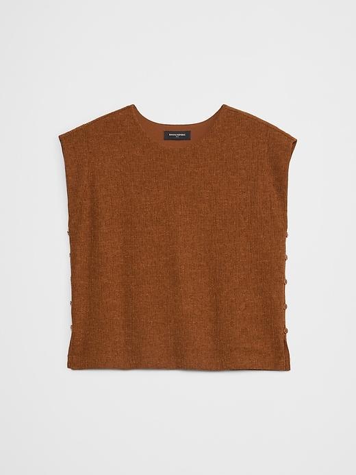 Crepe Jacquard Side-Button Top Product Image